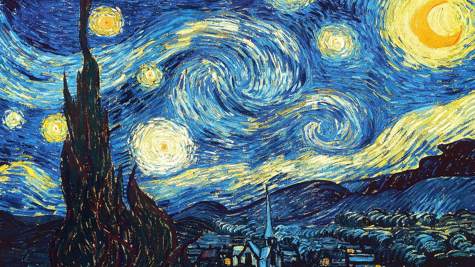 Starry Night painting artwork Vincent van Gogh The