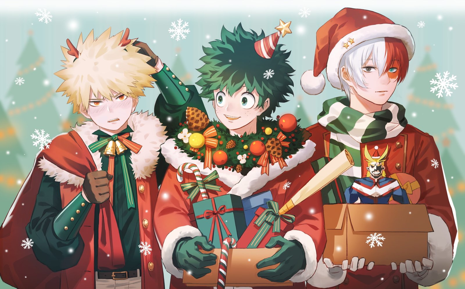 Anime My Hero Academia Christmas Gift Izuku Midoriya Katsuki Bakugou 2k