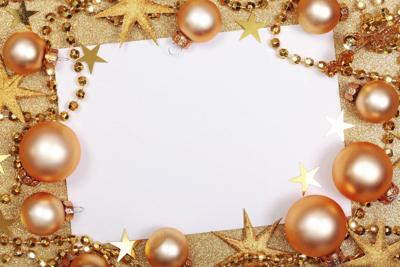 white printer paper decoration gold balls New Year Christmas 2k 4k 5k