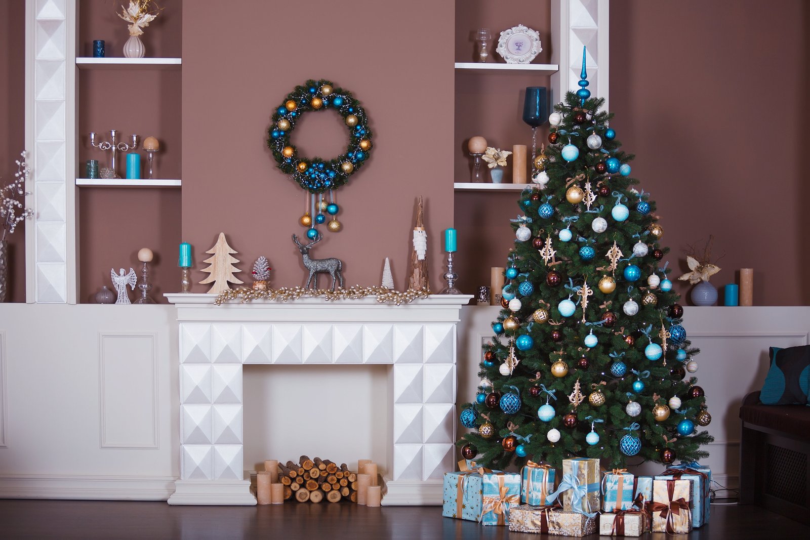 decoration toys tree New Year Christmas gifts white design 2k 4k 5k