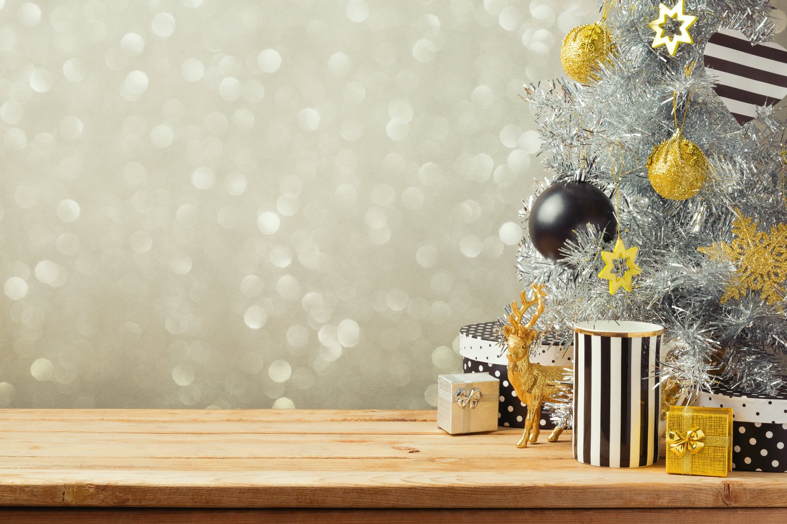 black and white striped vase decoration balls New Year Christmas 2k 4k 5k