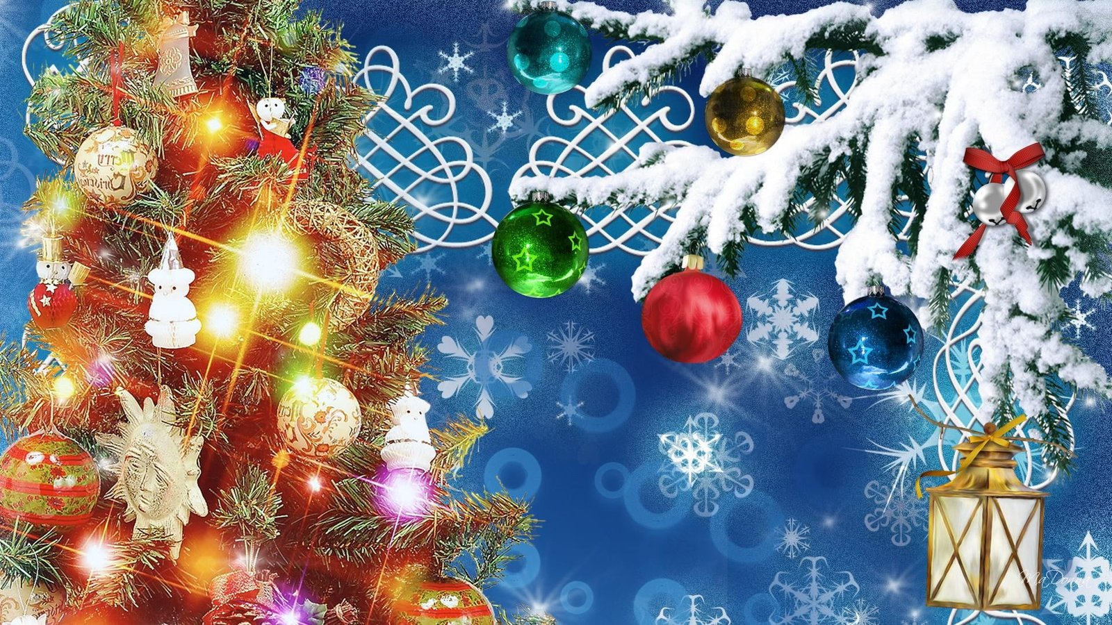 Christmas Trees christmas pine tree with baubles decorations