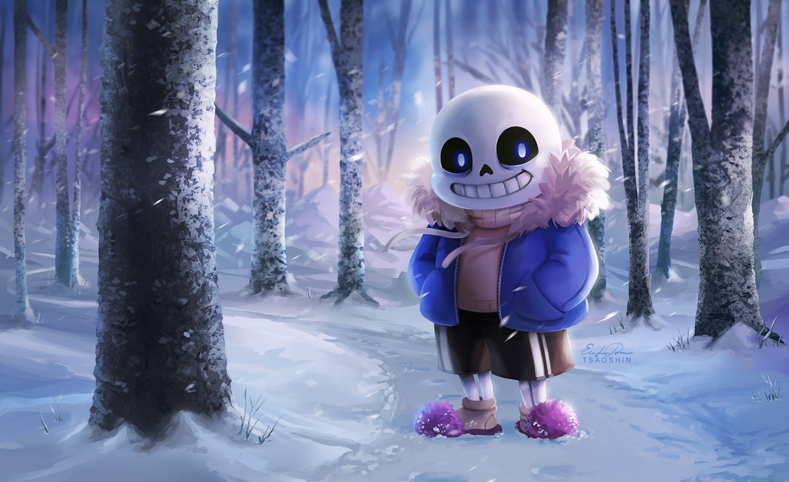 Sans Undertale Jack Skellington under tree wallpaper Games
