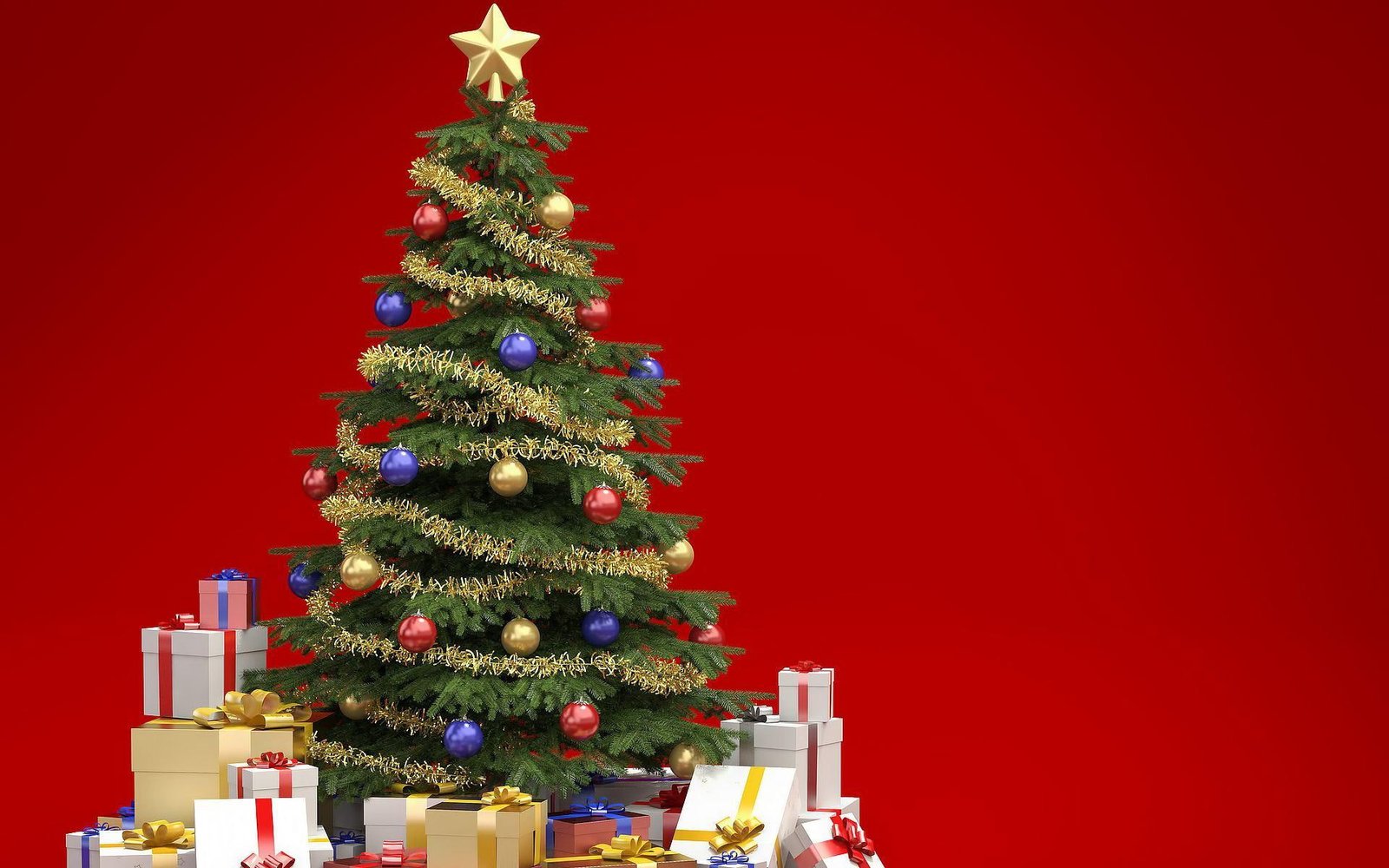 new year christmas gifts fur tree red green