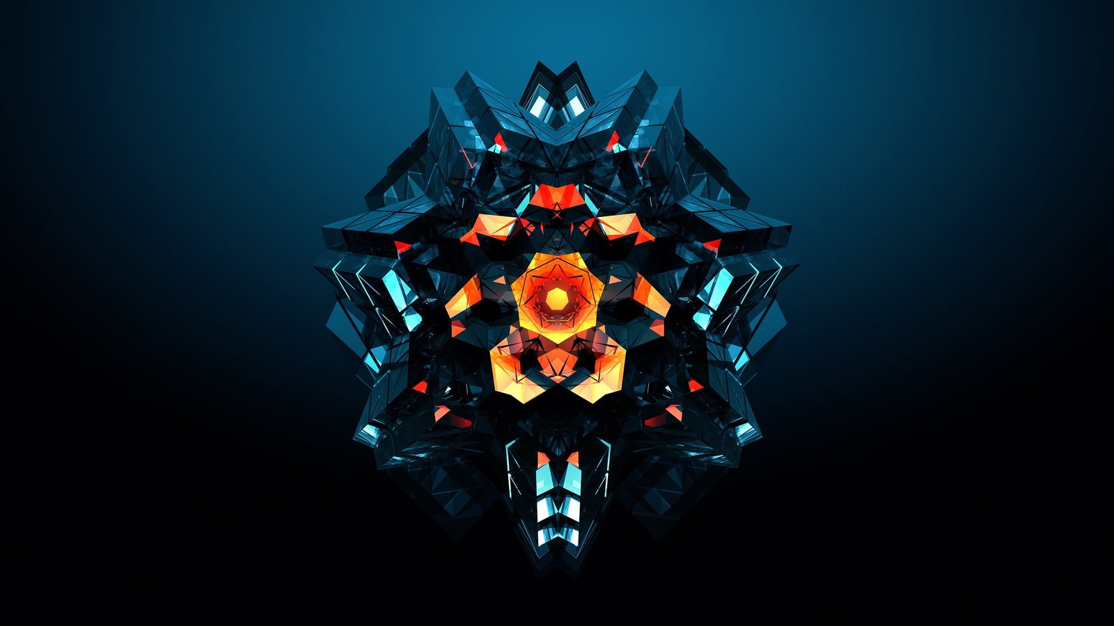 round black ornament abstract digital art CGI render 2k