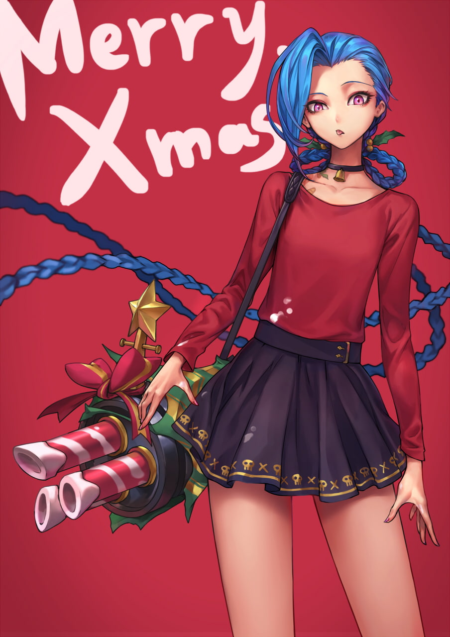 Jinx League of Legends Christmas beauty young adult one person