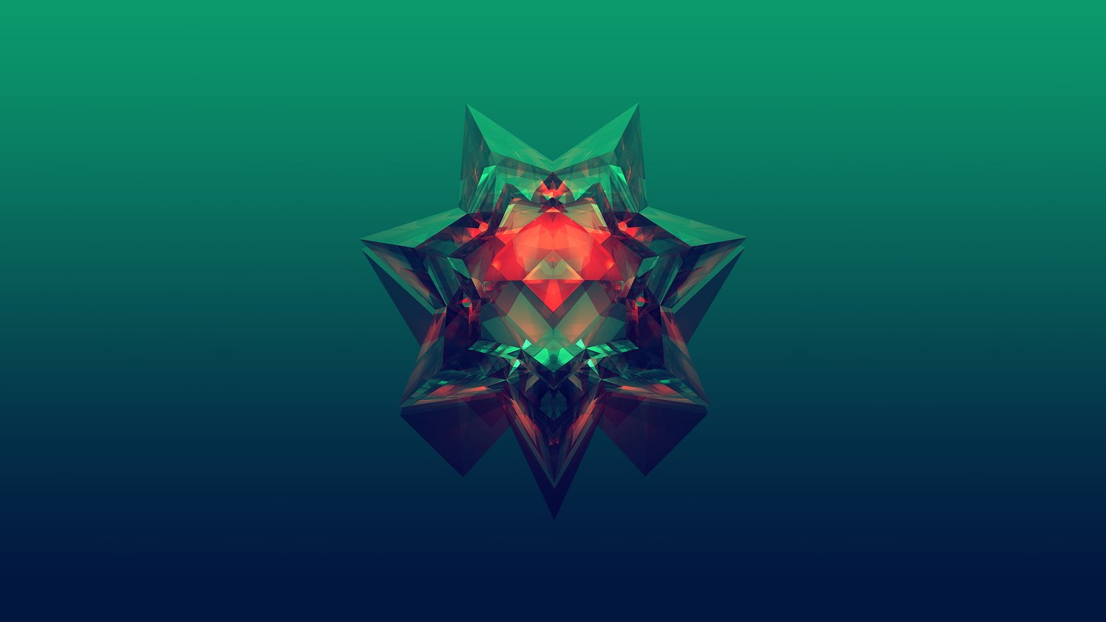 crystal wallpaper abstract Facets Justin Maller gradient