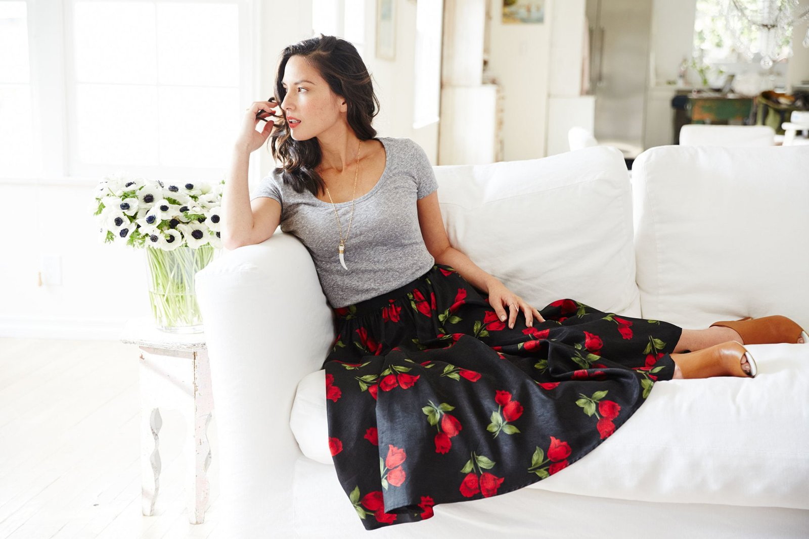 Actresses Olivia Munn American Brown Eyes Brunette