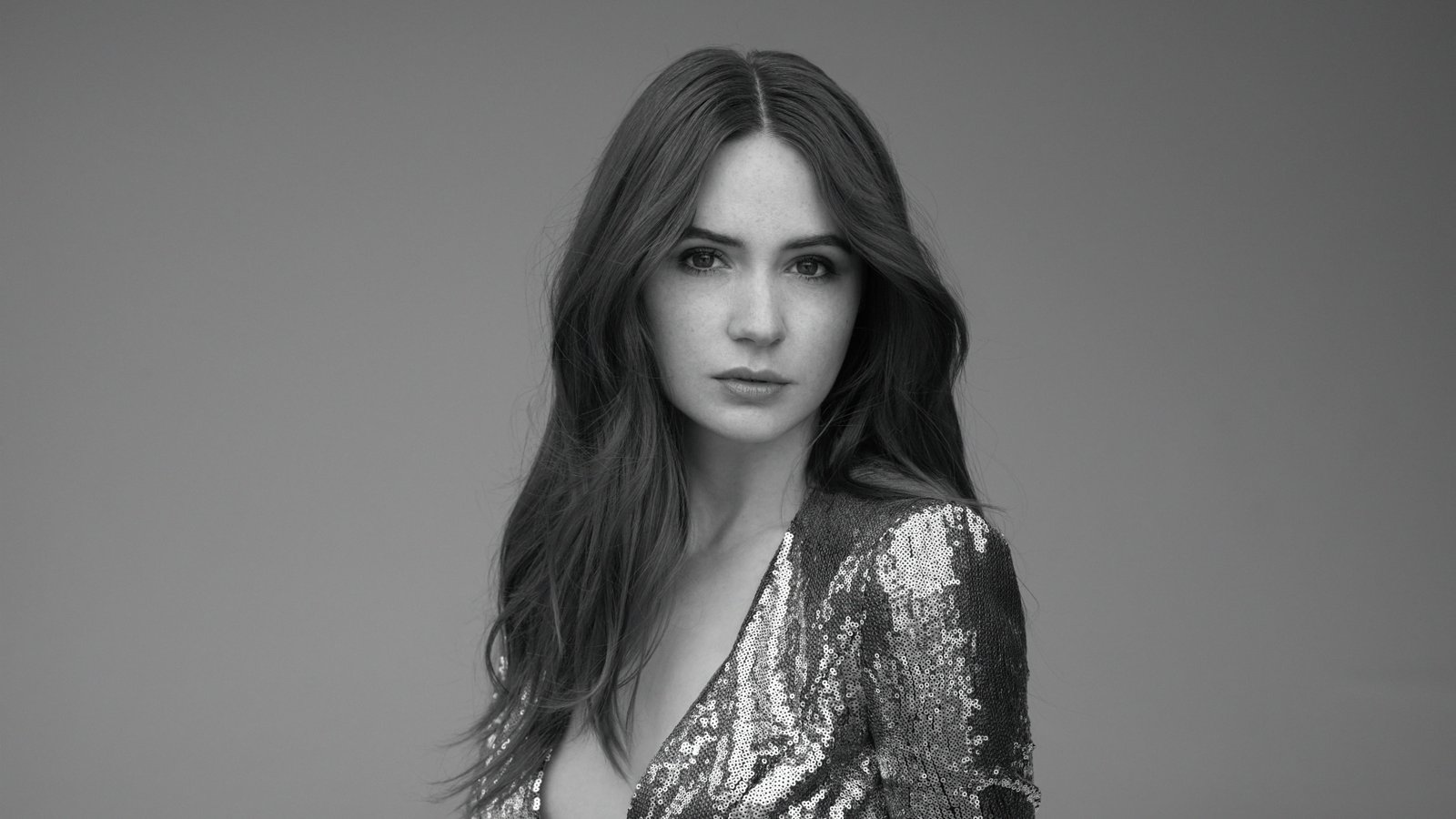 Actresses Karen Gillan Long Hair Monochrome Scottish 2k