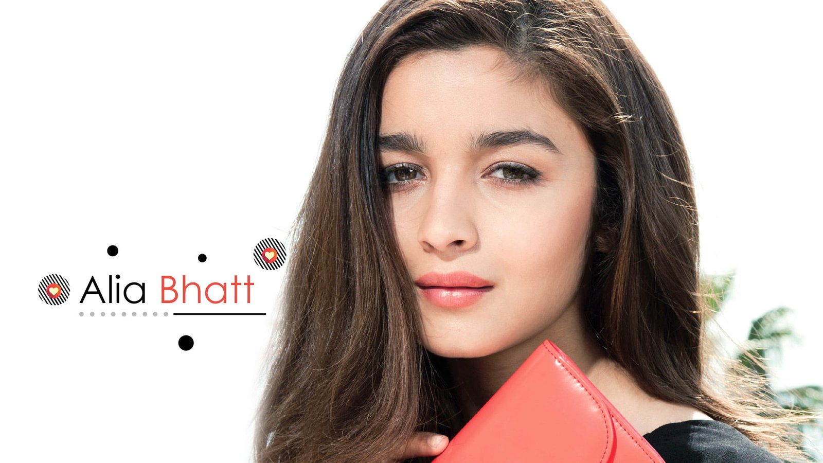 Alia Bhatt brown eyes white background brunette pink lipstick