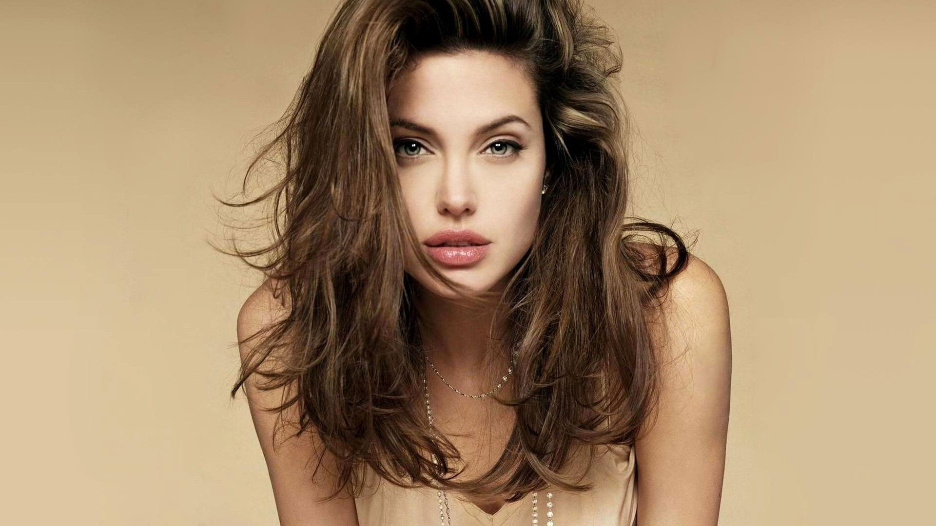 Angelina Jolie women juicy lips actress celebrity face long hair
