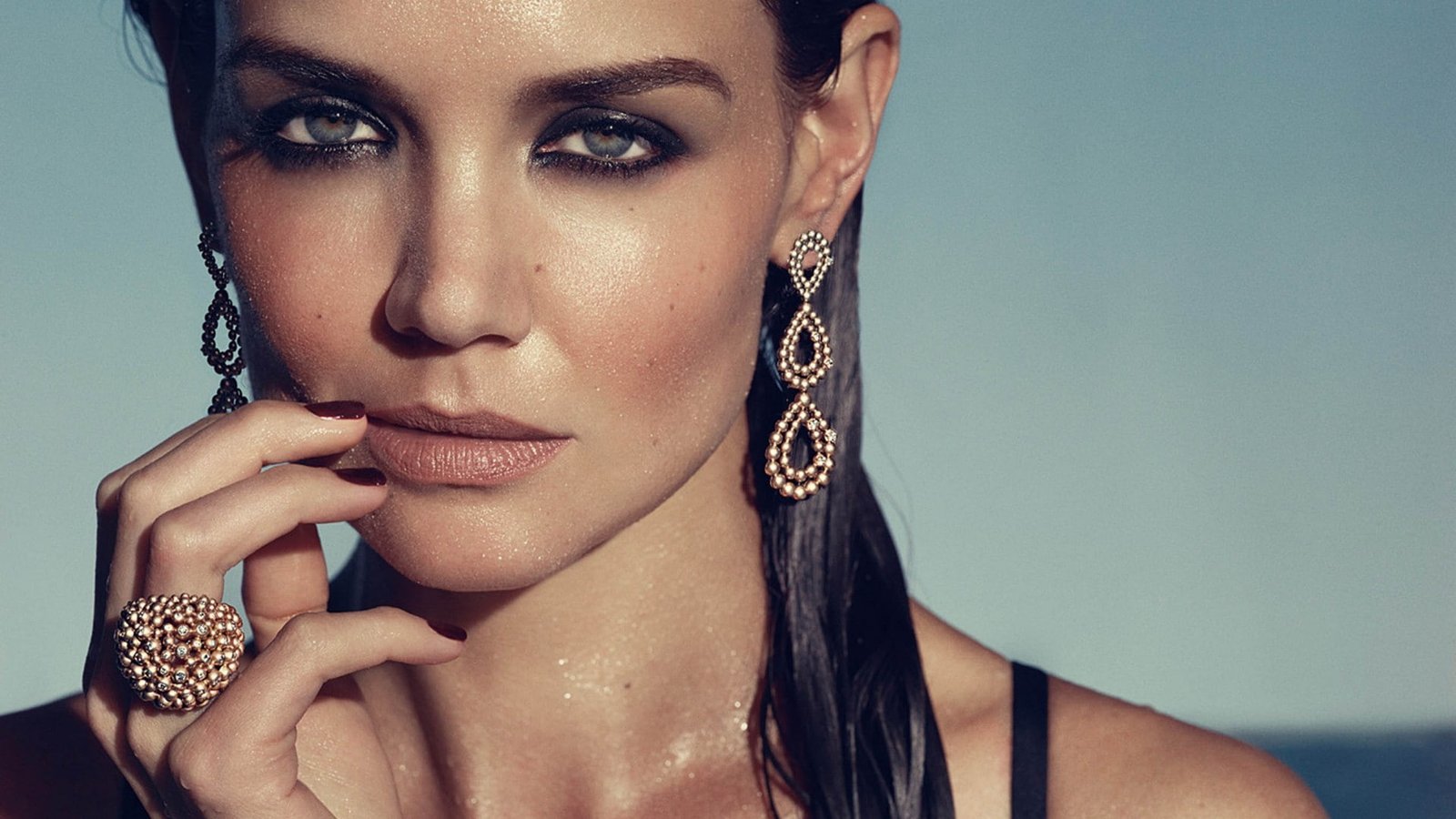 Katie Holmes women looking at viewer actress portrait beauty