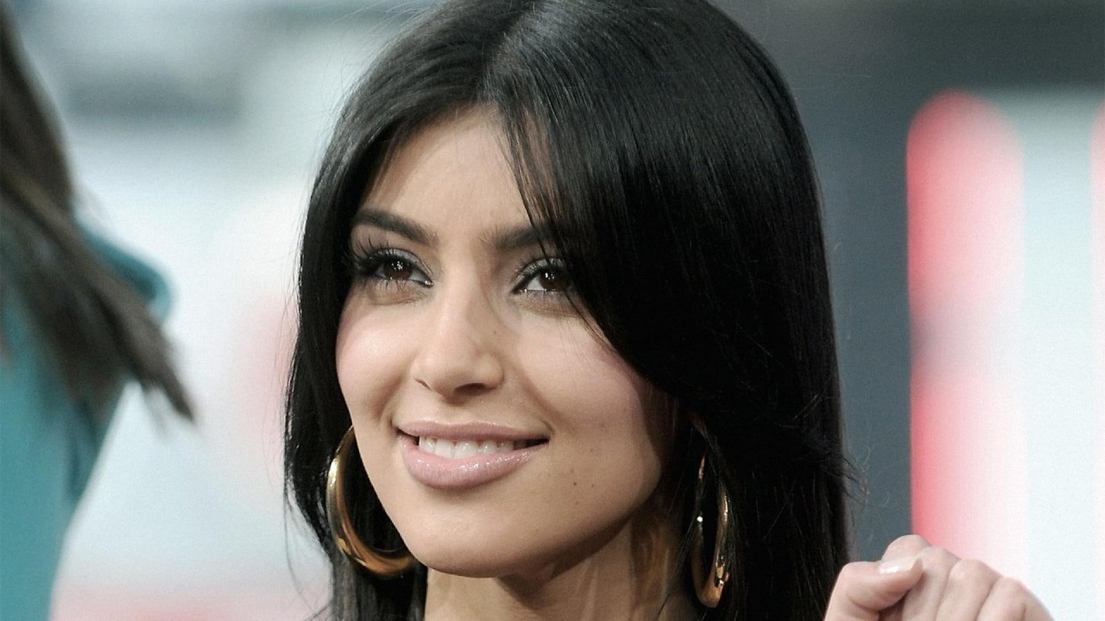 Kim Kardashian smiling closeup celebrity celebrities girls