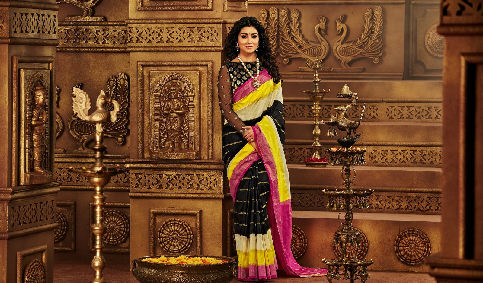 Shriya Saran Actress Saree Ethnic wear Traditional HD 2k