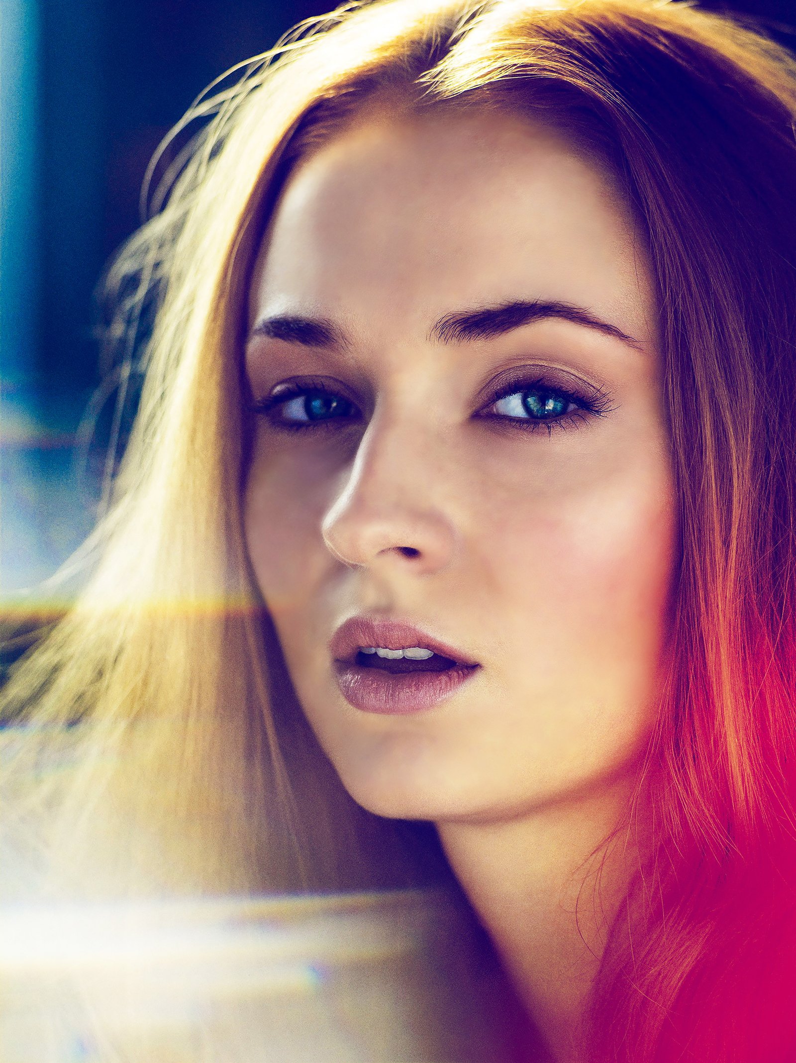 Sophie Turner celebrity actress face women portrait display 2k 4k 5k