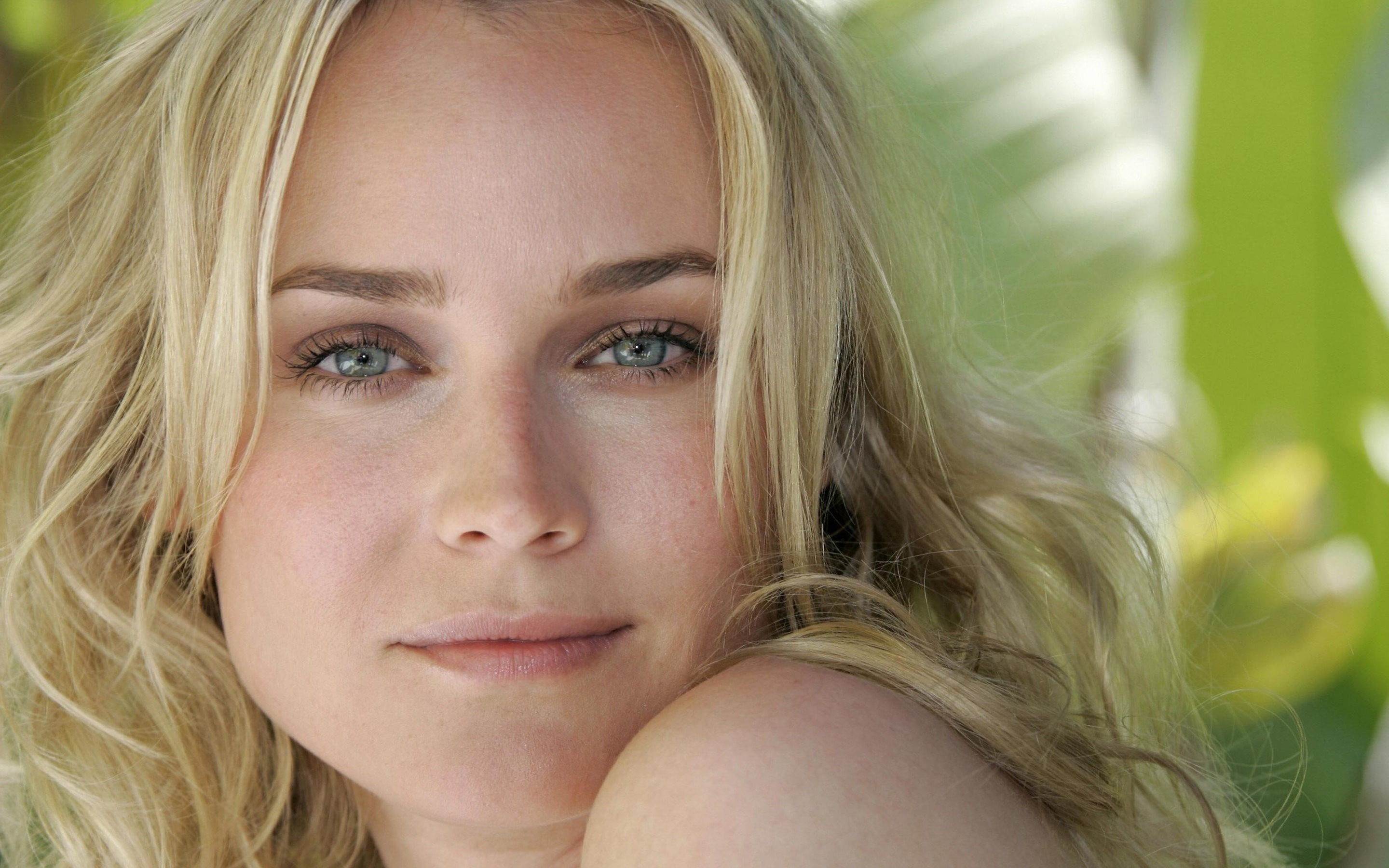 women face Diane Kruger celebrity blonde model portrait 2k