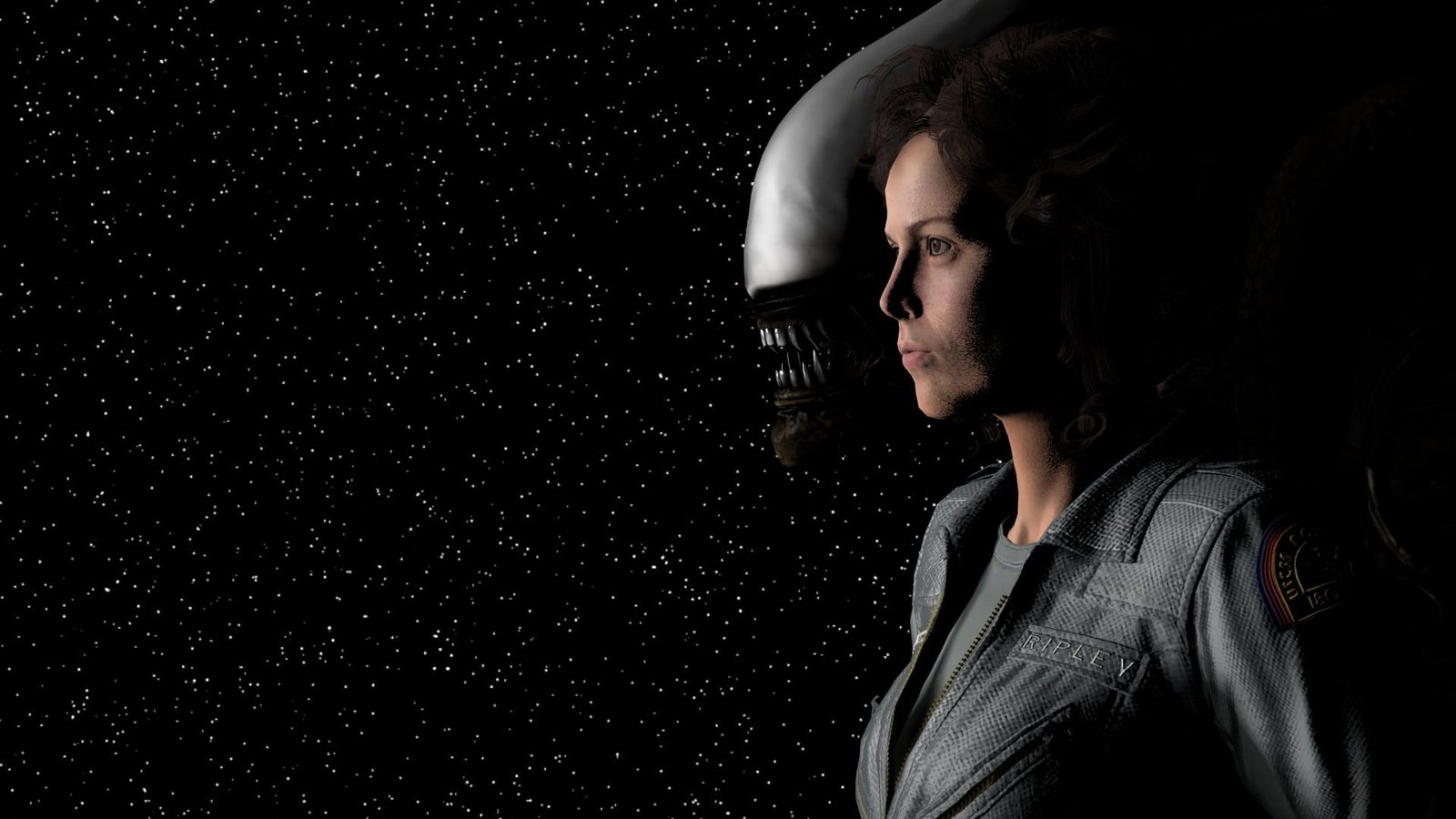 women's black jacket actress movies space Alien movie Sigourney Weaver