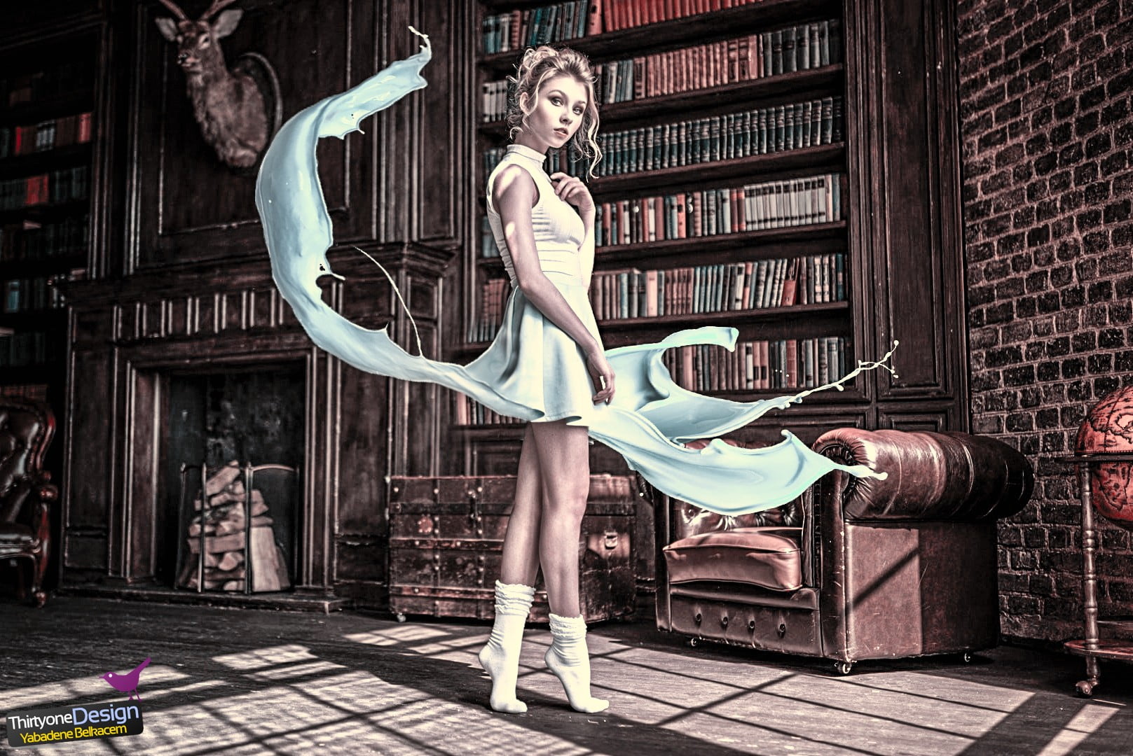 women splashes robes actress Alice Tarasenko full length