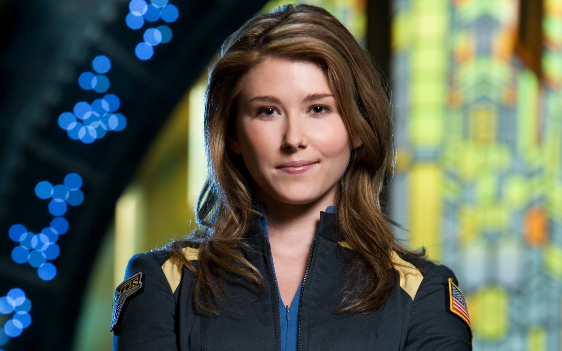 women's black zip up jacket Jewel Staite Stargate Atlantis