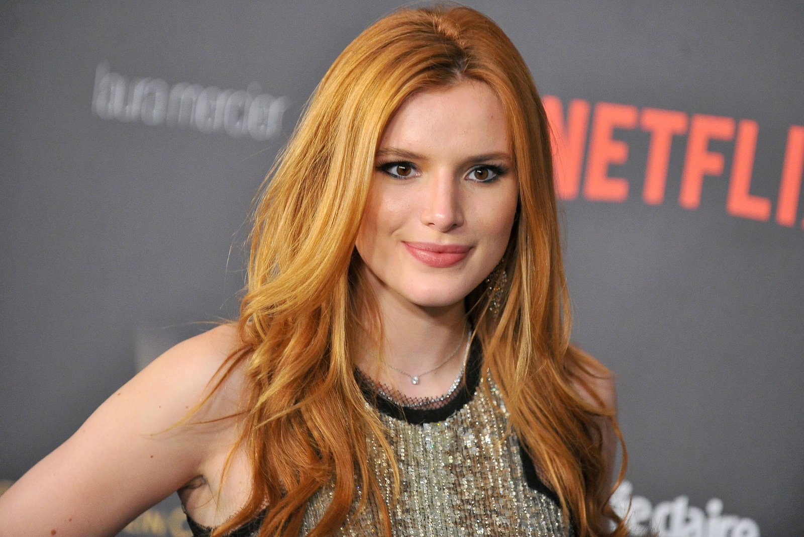 women's gray halter top shirt bella thorne actress celebrity 2k
