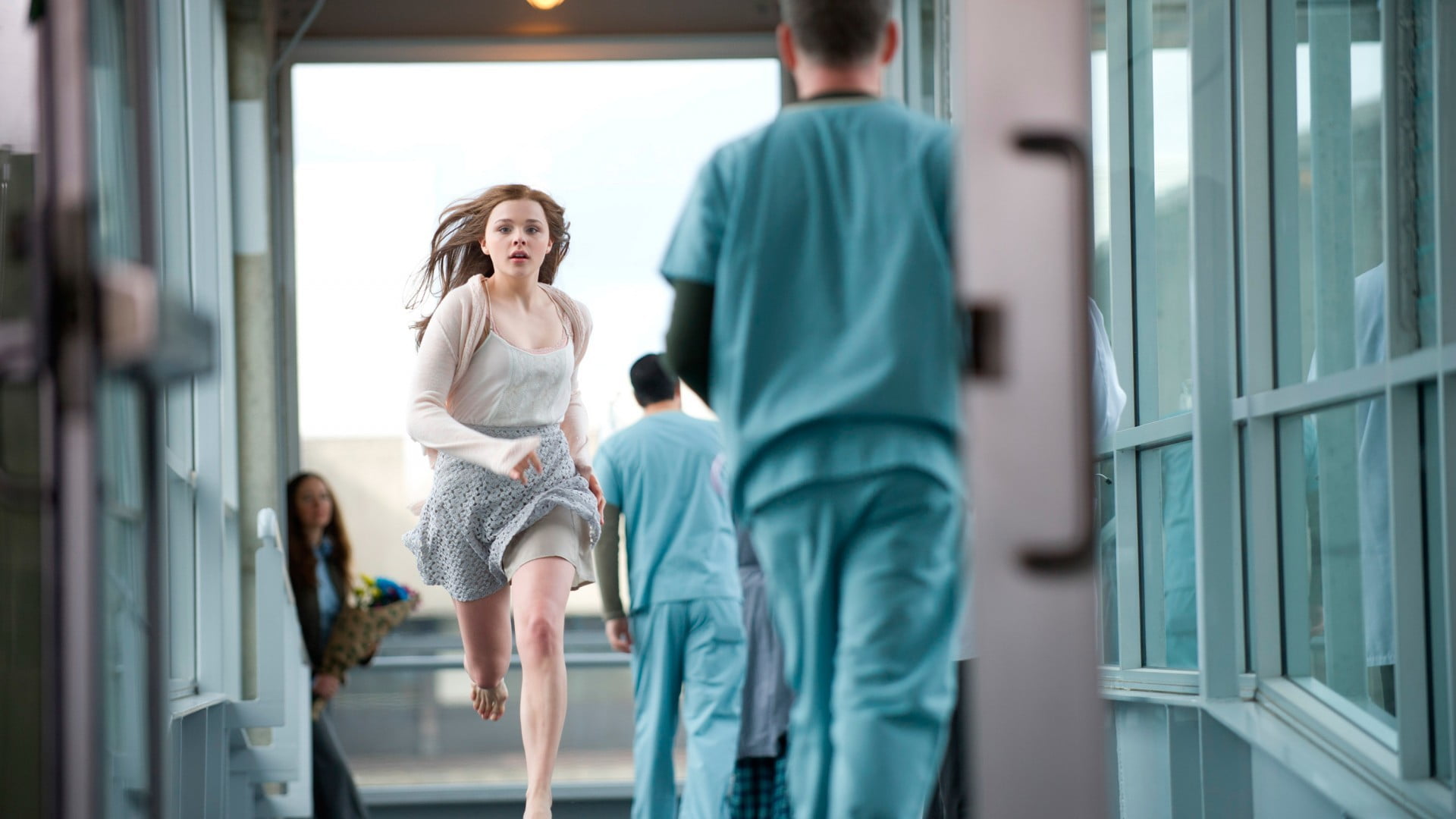 women's white spaghetti strap dress Chlo Grace Moretz If I Stay