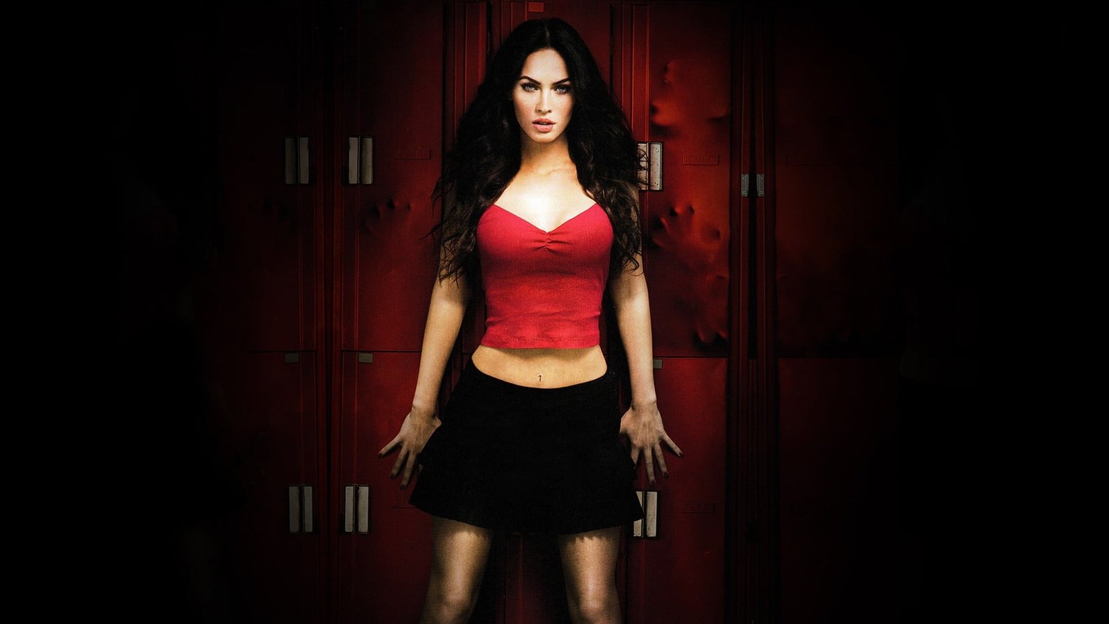 women's red crop top Megan Fox Jennifer's Body movies actress