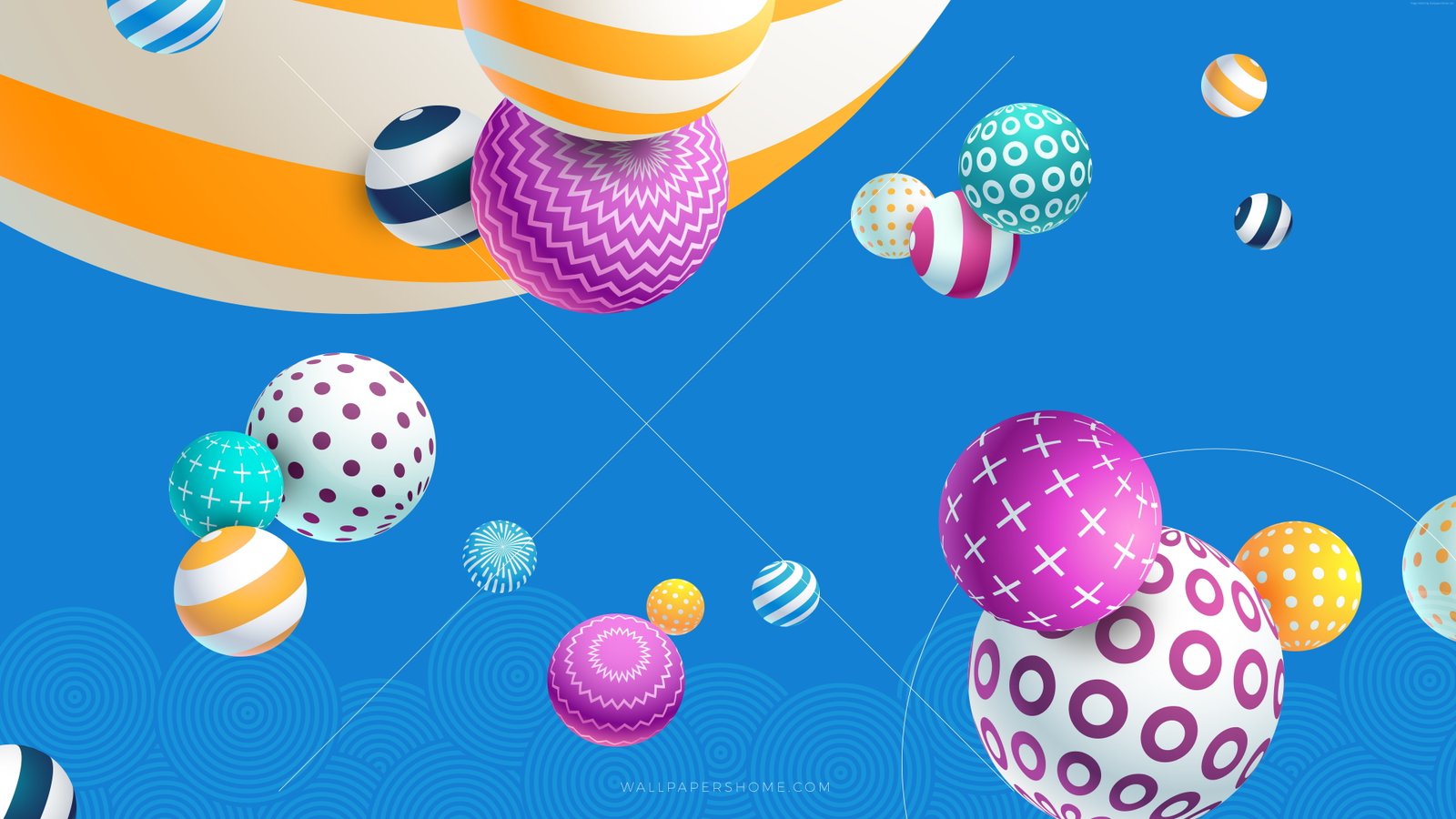 modern balls abstract colorful celebration 2k 4k 5k 8k