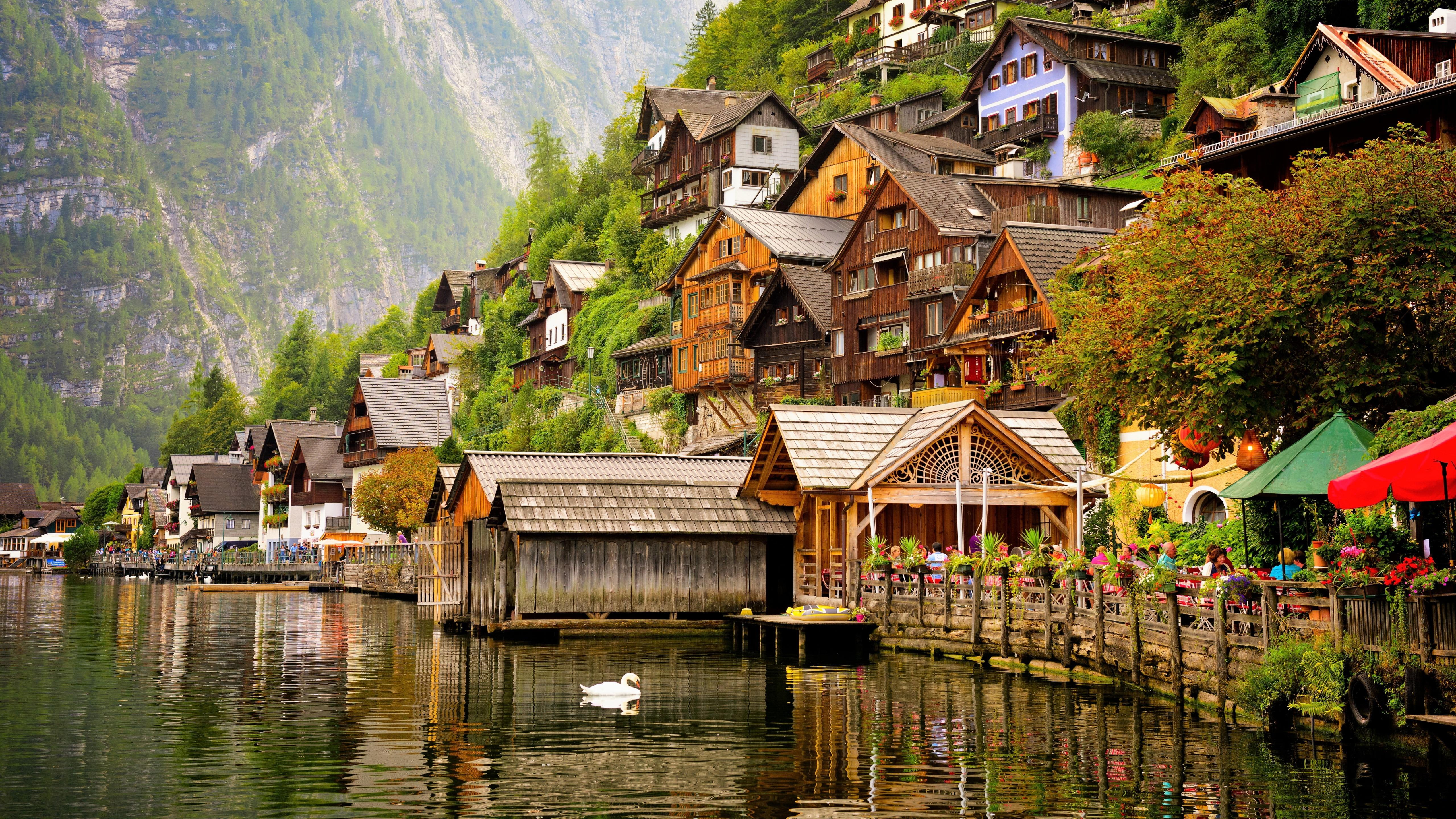 uhd gmunden mountain lake bad goisern landscape hallstattersee 2k 4k 5k