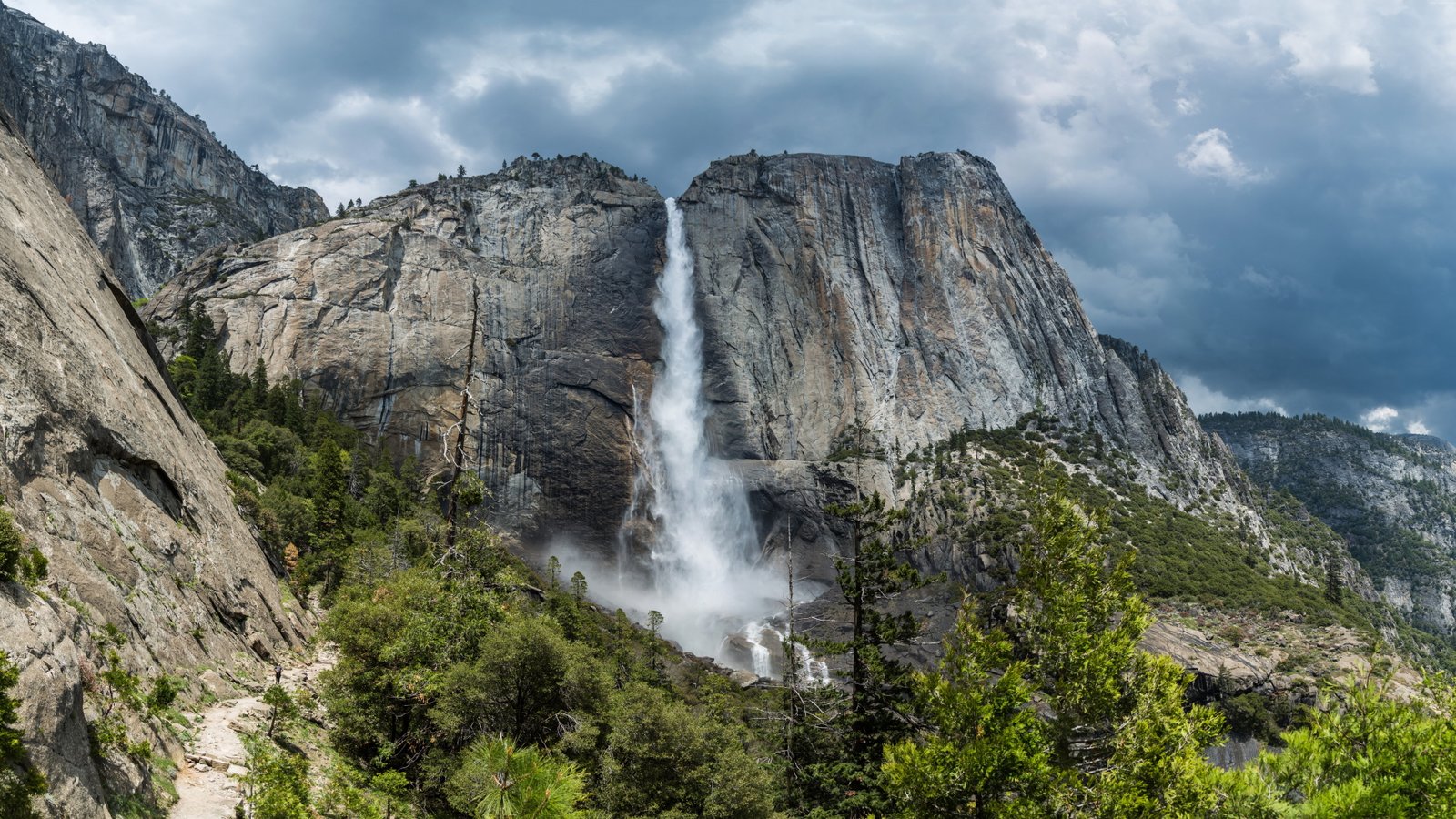 uhd usa waterfall mountain national park california 2k 4k 5k 8k