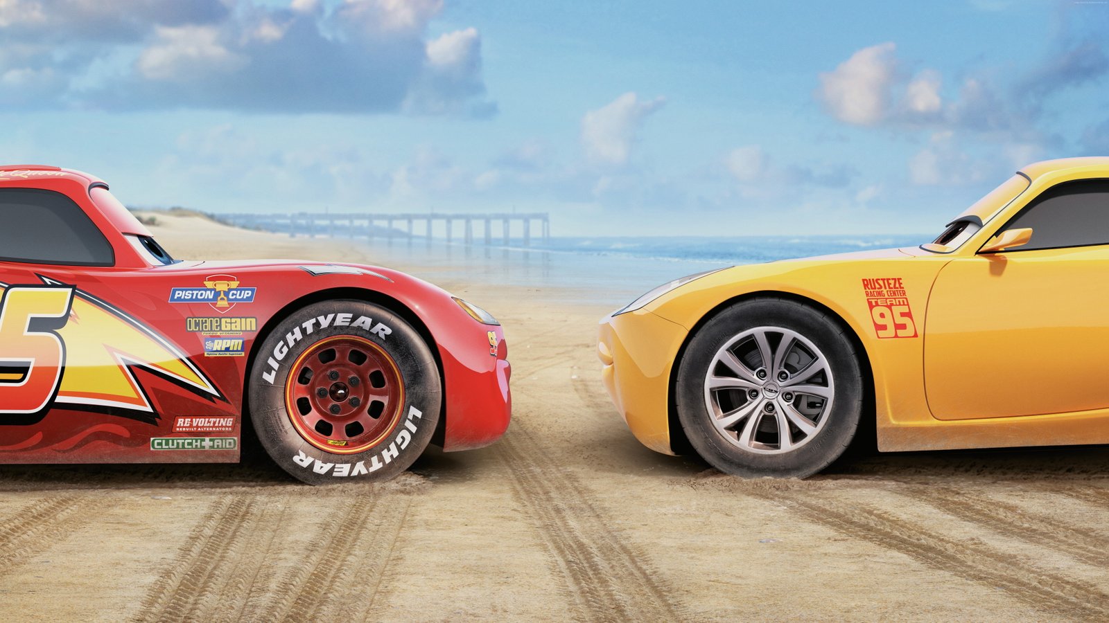 Cars 3 poster Lightning McQueen transportation mode of 2k 4k 5k 8k