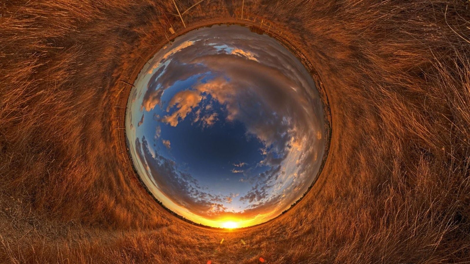 effect panoramas photography field sky nature space 2k
