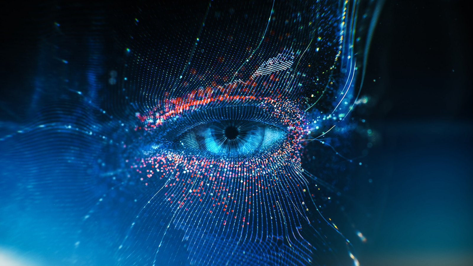 px abstract Blurred digital art dots eyes neon Anime Inuyasha HD Art 2k
