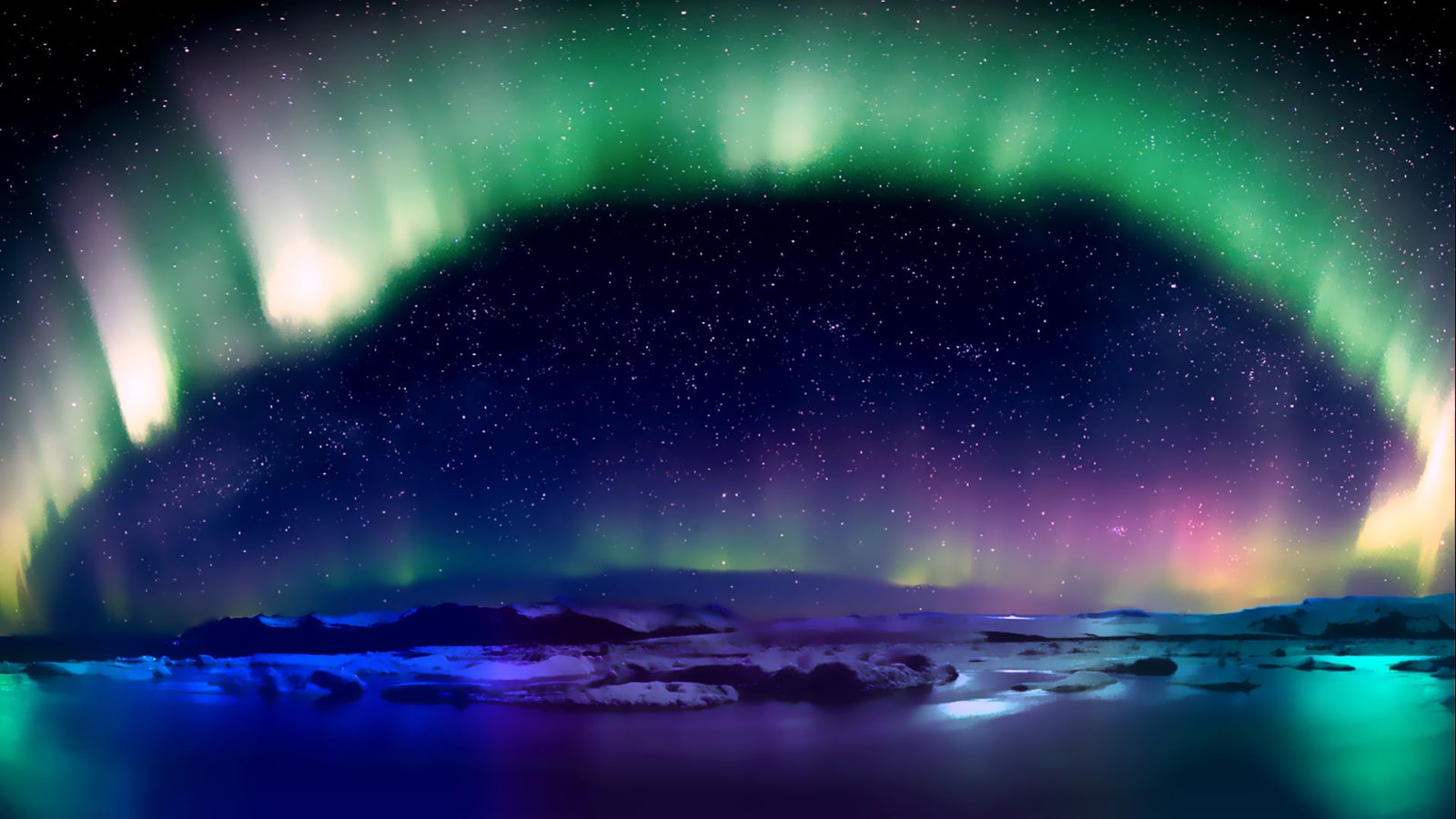 px aurora Aurora borealis Cold lake nature stars Entertainment Music HD Art 2k