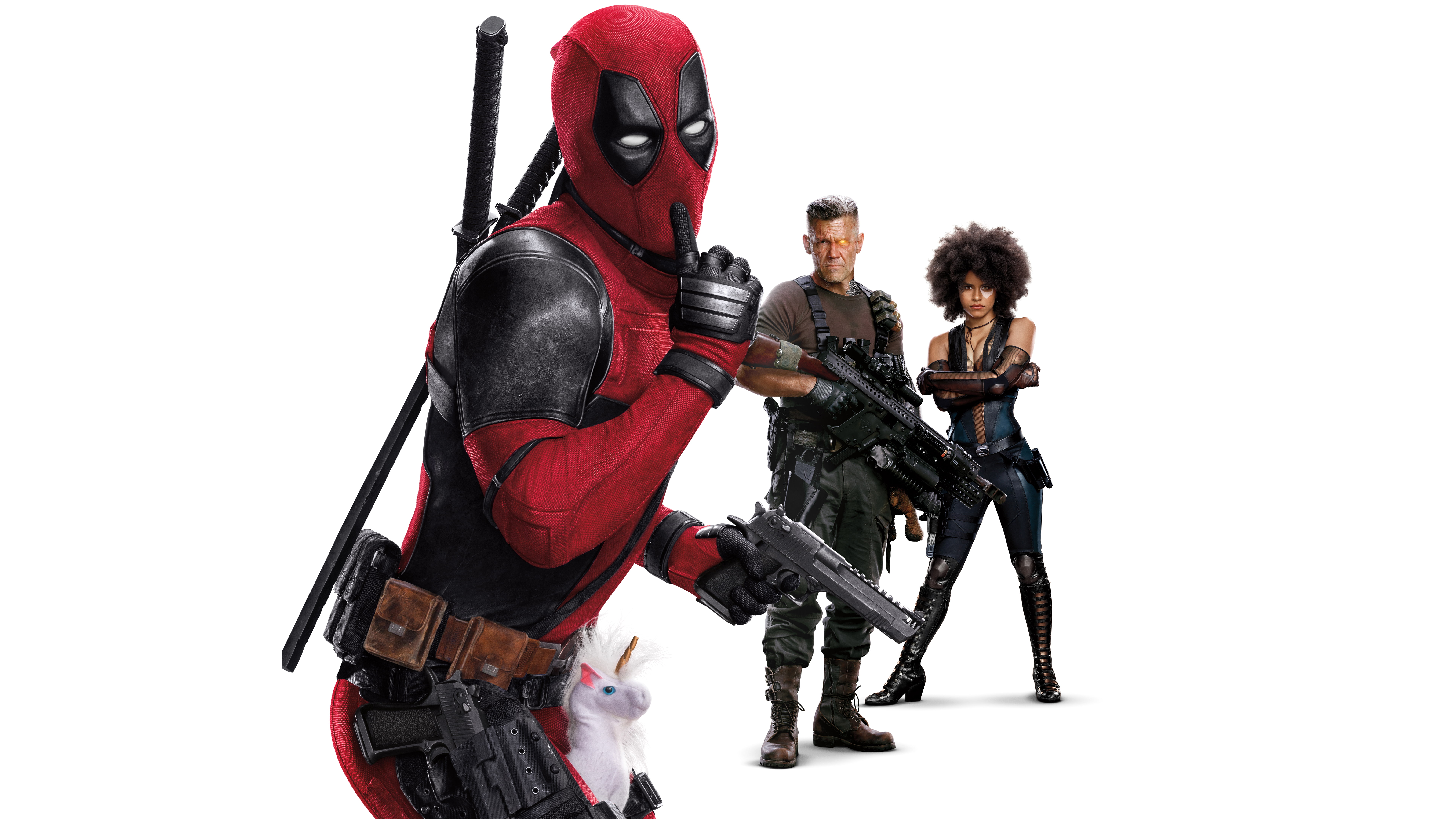 Josh Brolin Ryan Reynolds Deadpool 2 Zazie Beetz 2k 4k 5k 8k