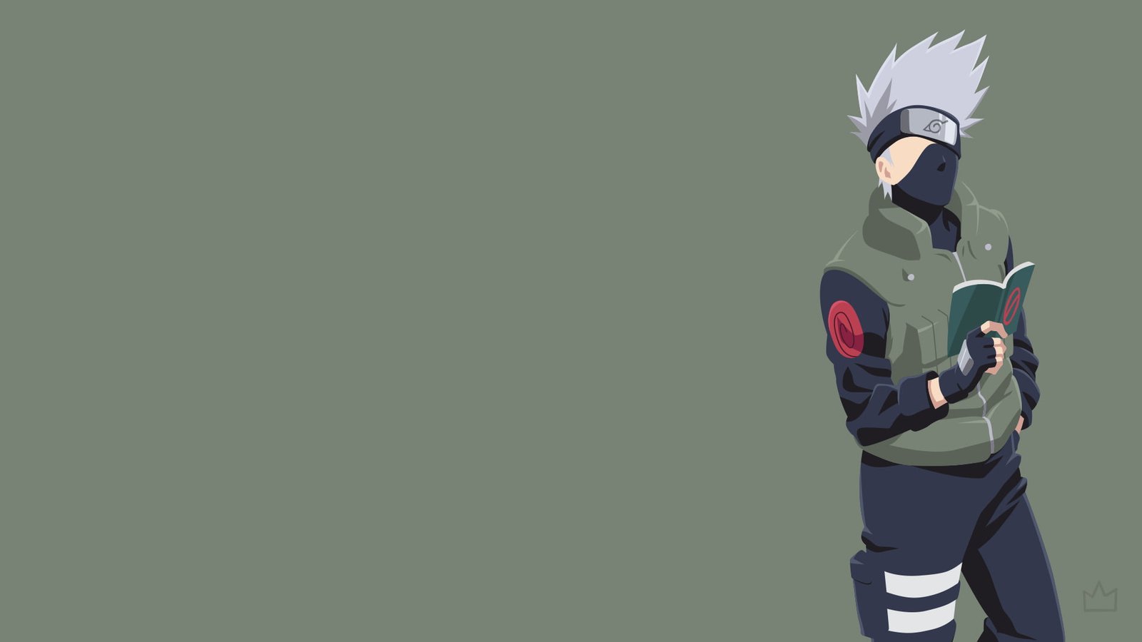 Anime Naruto Kakashi Hatake copy space studio shot robot 2k
