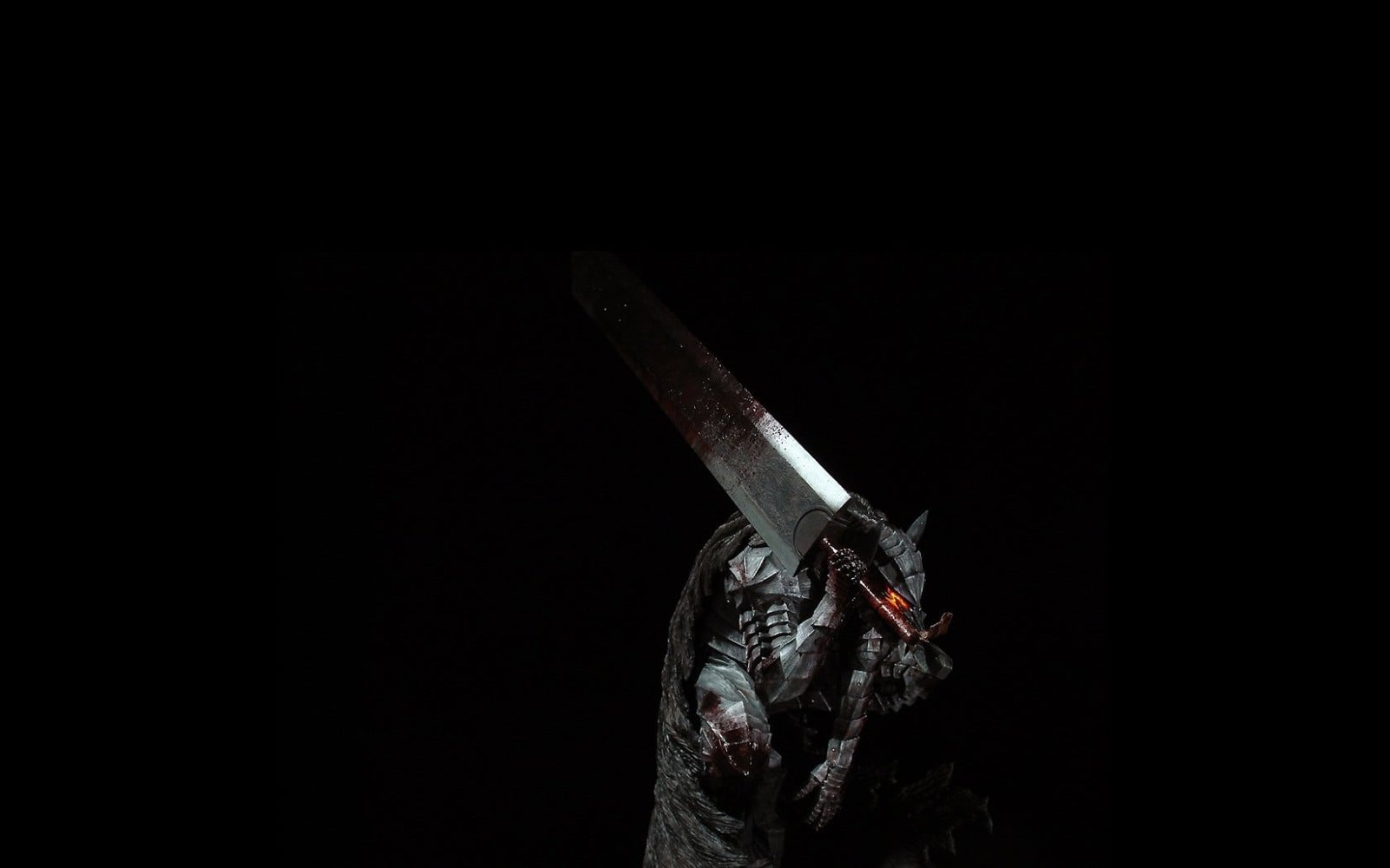 Berserk Guts anime Kentaro Miura minimalism indoors copy space 2k
