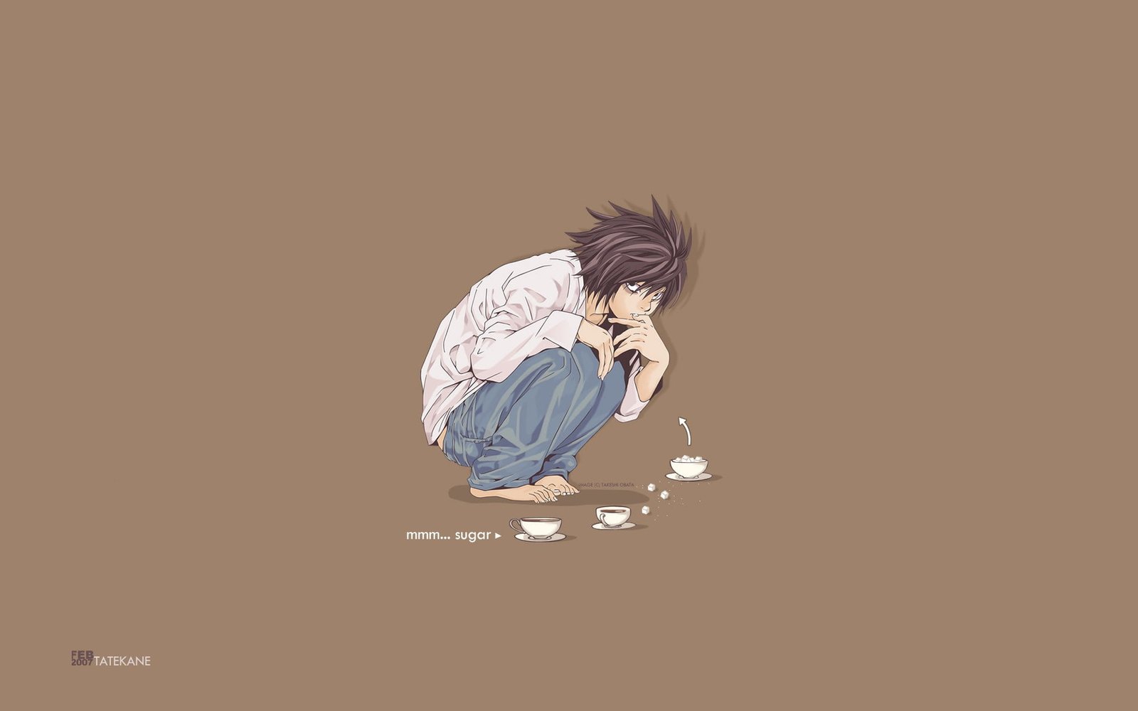 L from Death Note wallpaper anime Lawliet one person full length 2k