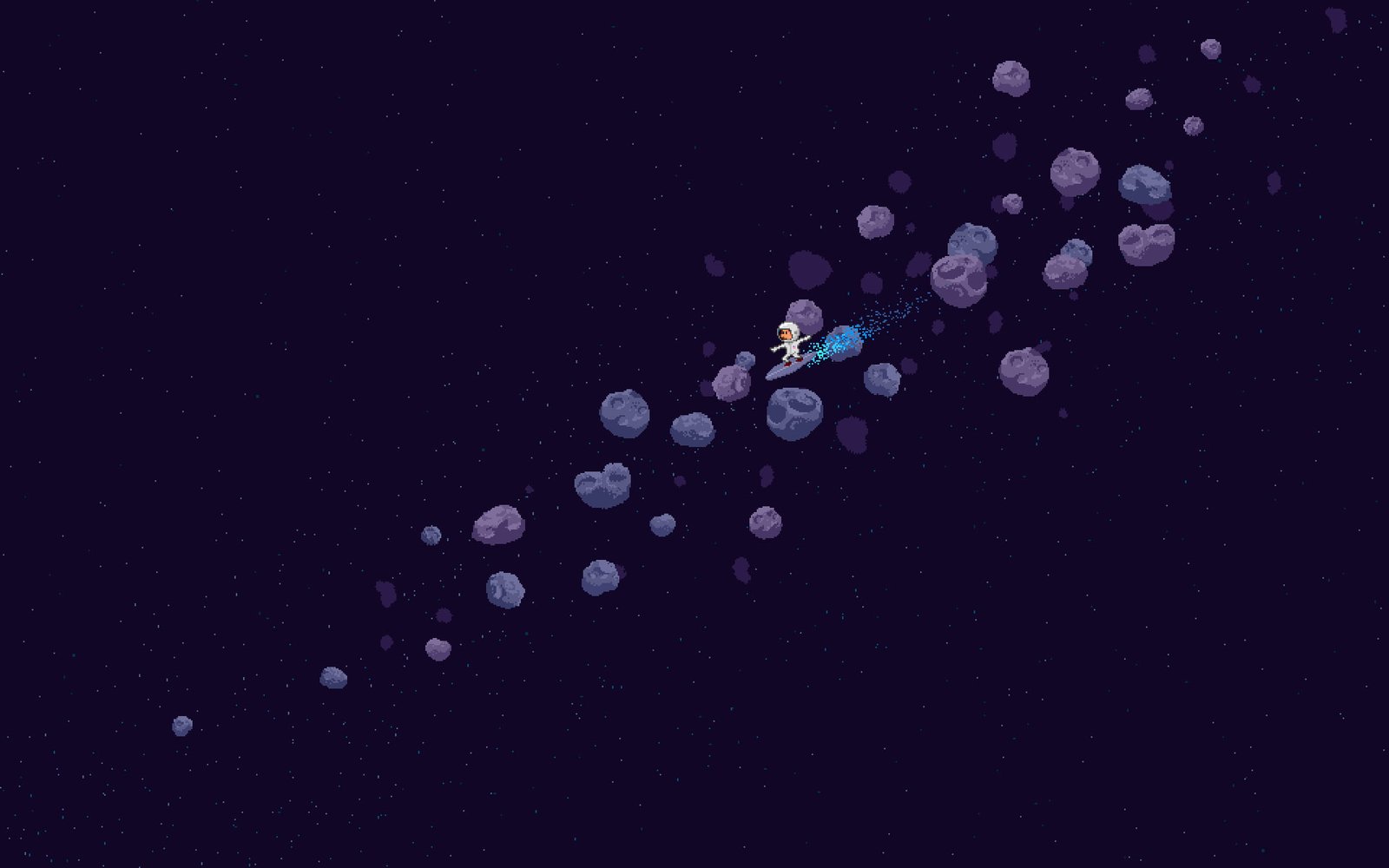 asteroids wallpaper digital art space universe pixels pixel 2k