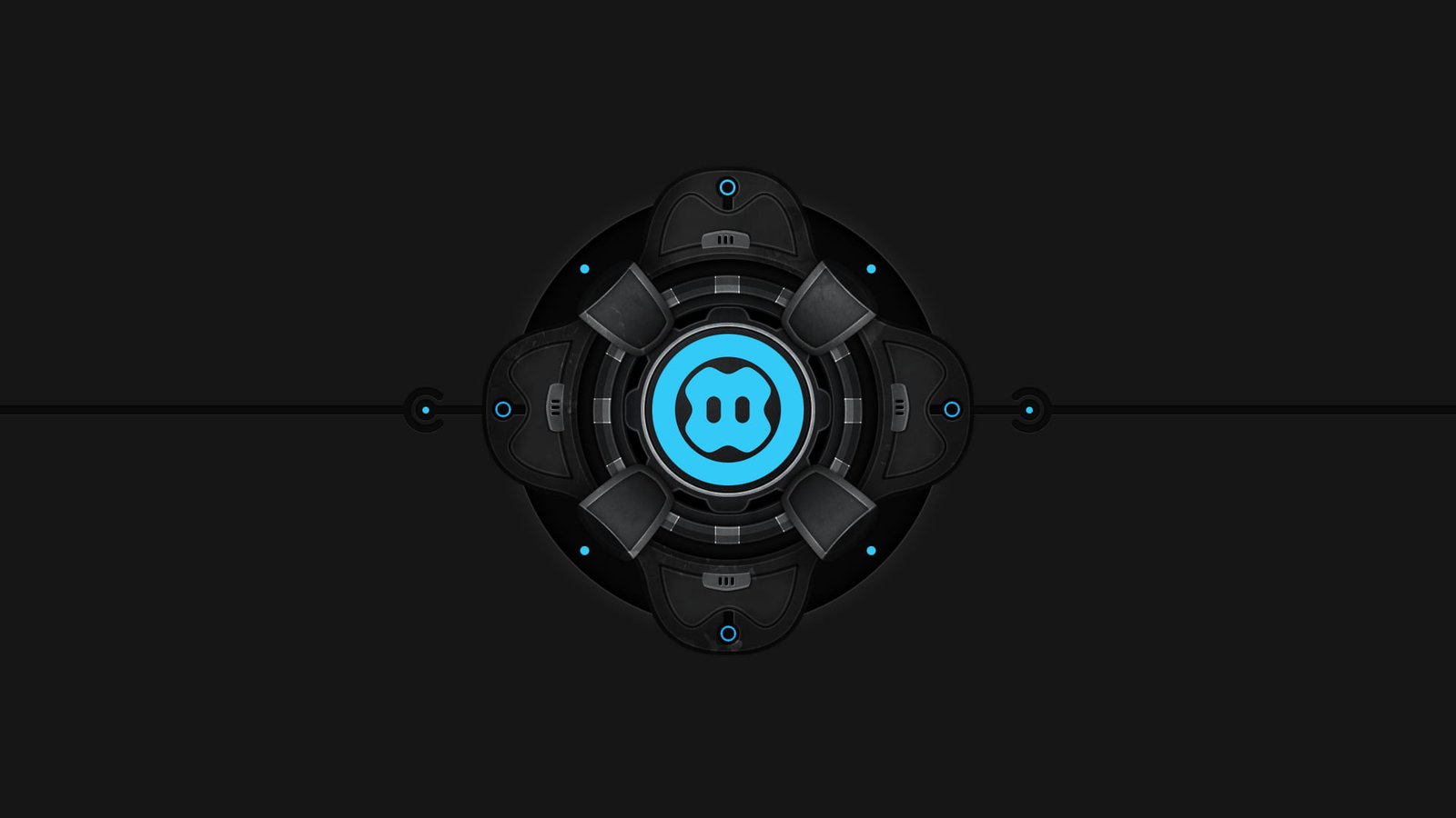 black and blue Snopy steering wheel controller abstract digital art 2k