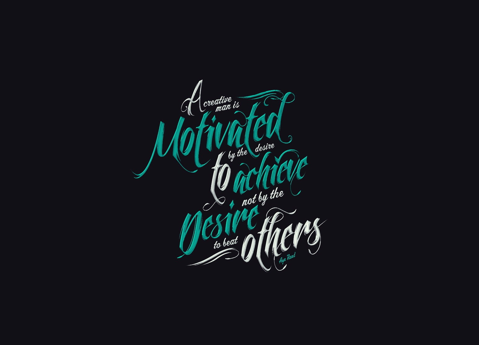 black background with green and white text overlay quote typography 2k