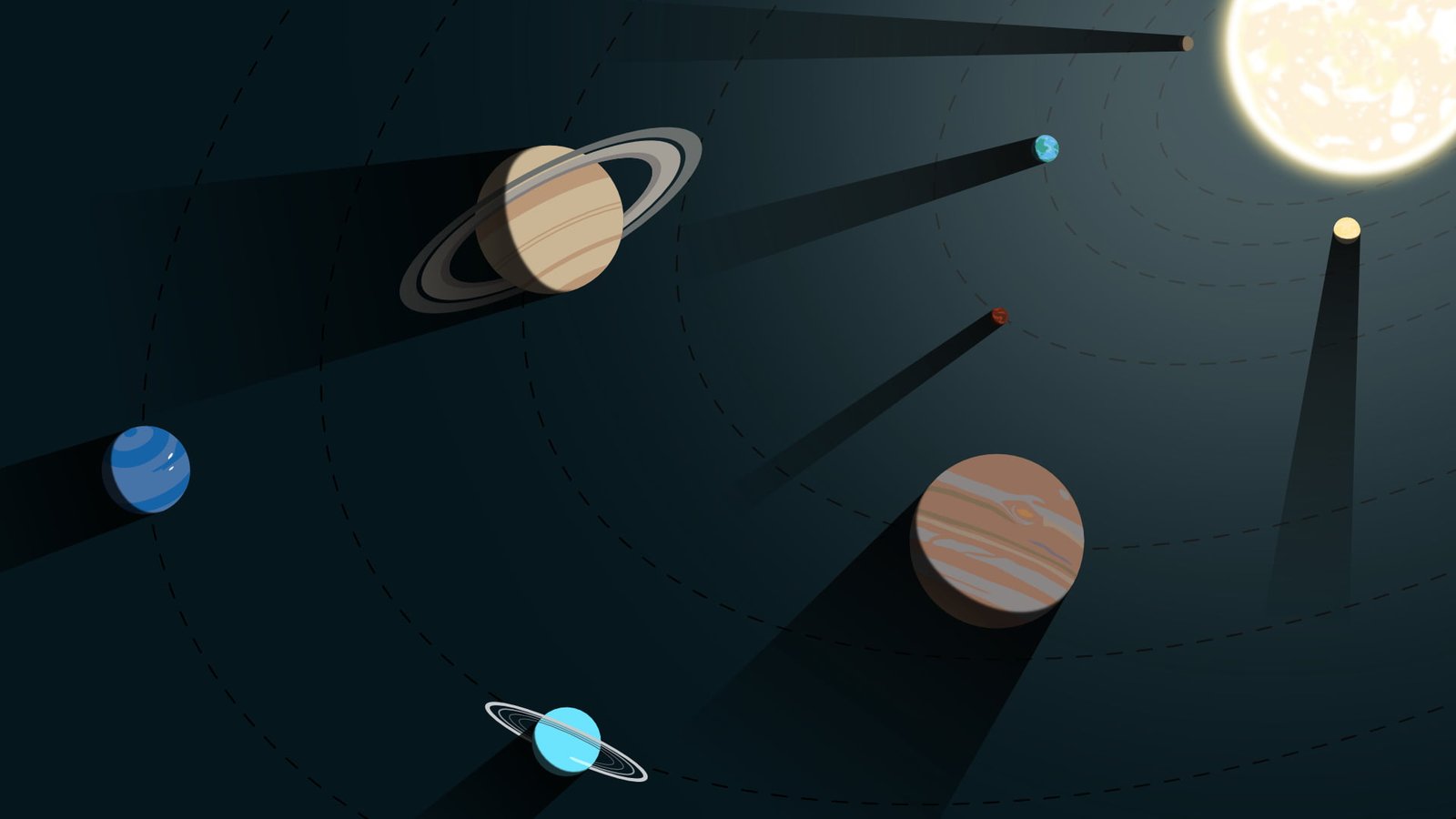 planets and sun digital wallpaper solar system photo art 2k