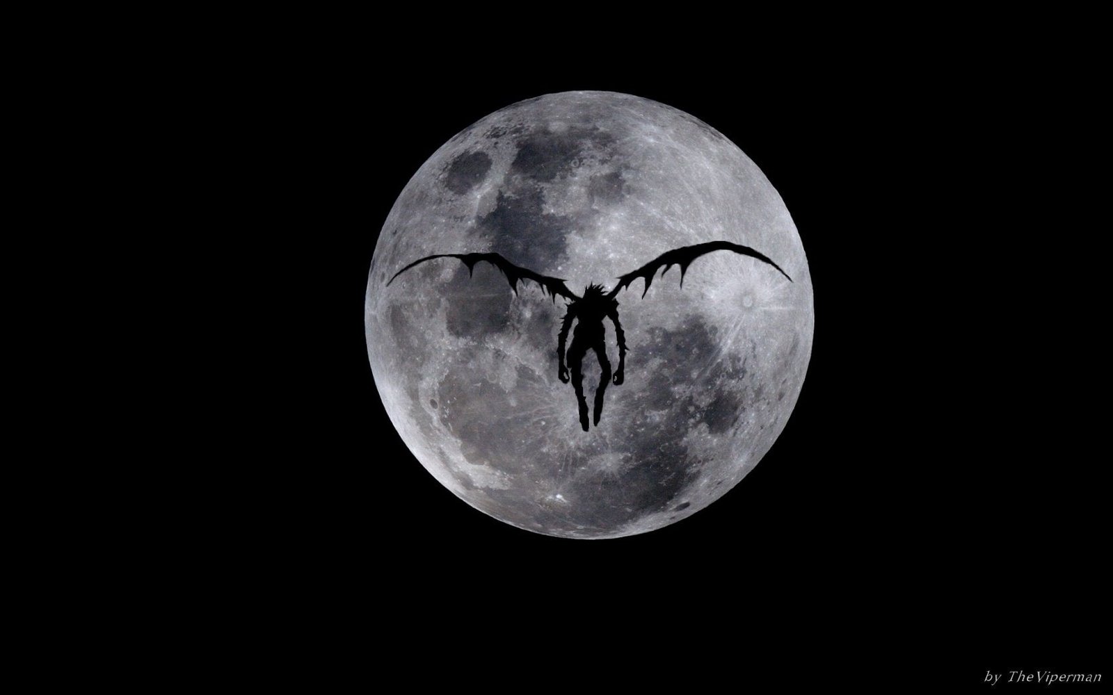 winged creature and fullmoon Anime Death Note Ryuk 2k