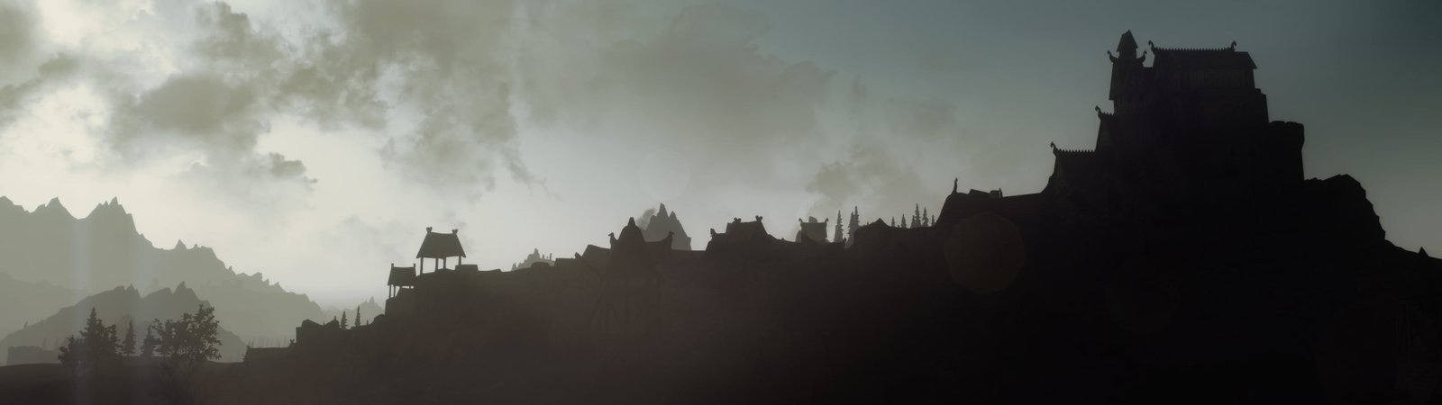 black castle wallpaper landscape multiple display The Elder Scrolls V Skyrim 2k 4k