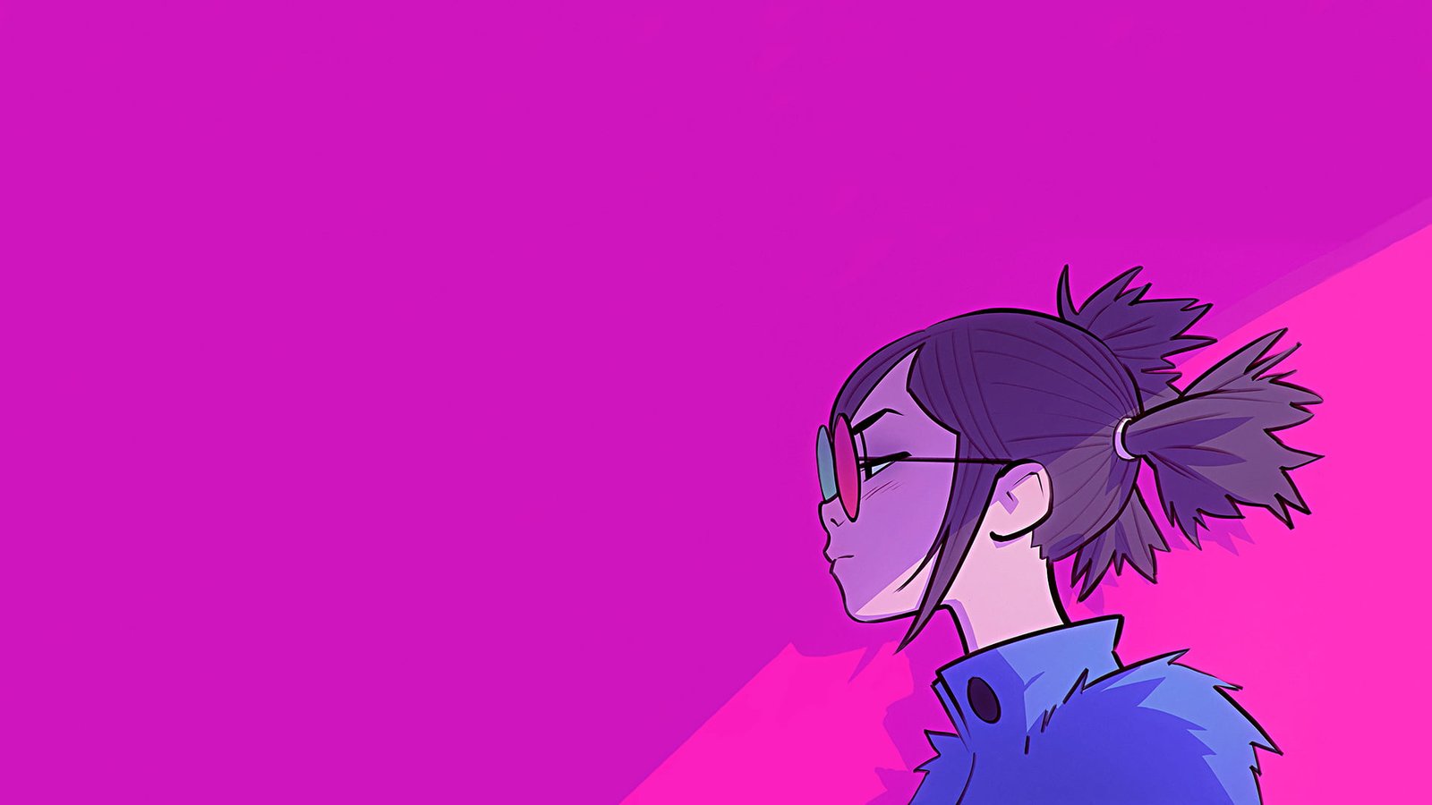 gray haired girl anime character wallpaper Noodle Gorillaz 2k
