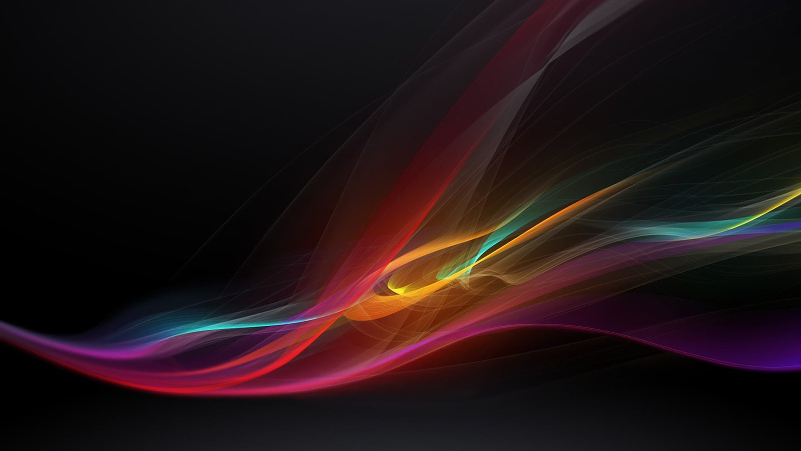 purple and black wallpaper Sony abstract waveforms digital art 2k