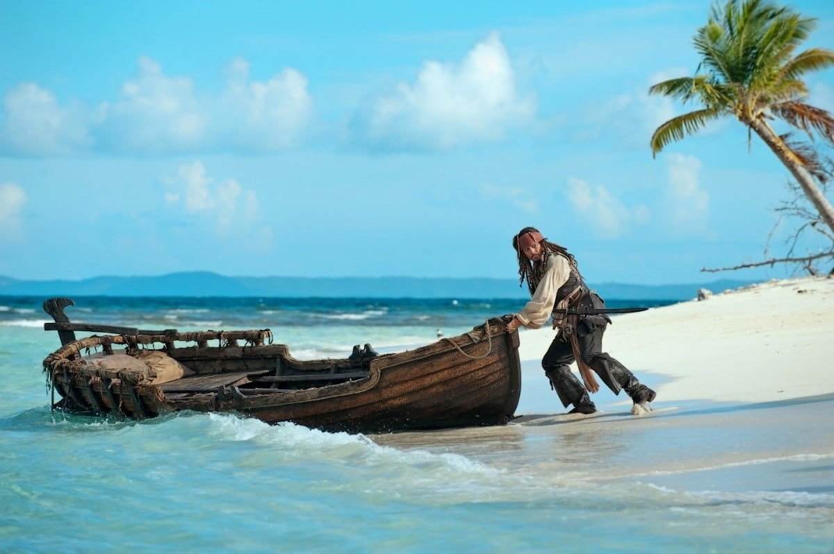beach pirates of the caribbean captain jack sparrow row boats Nature Beaches HD Art