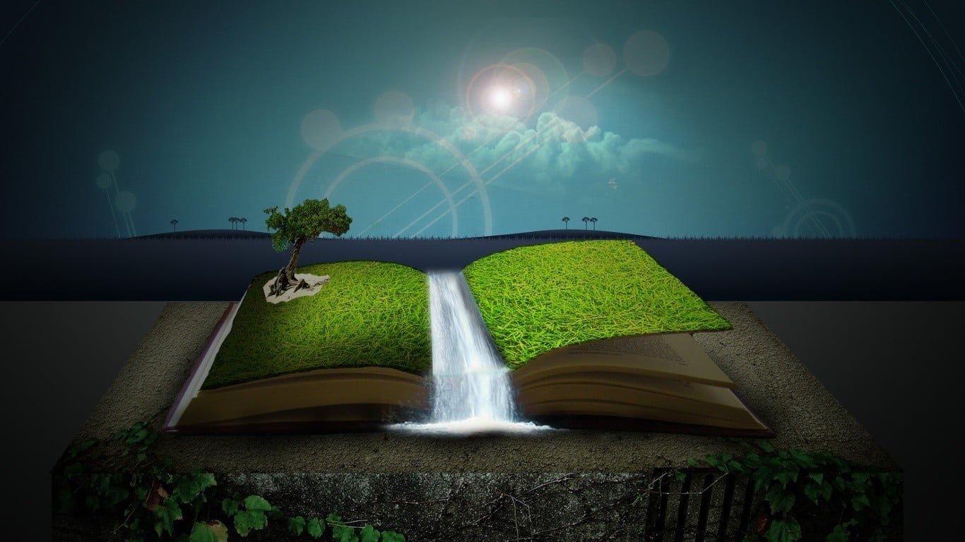 book page digital art books artwork landscape sky nature