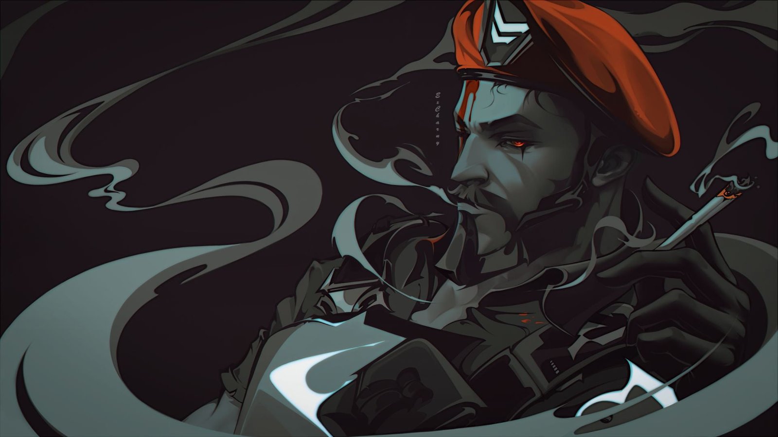 Brimstone valorant video games Riot Games digital art 2k