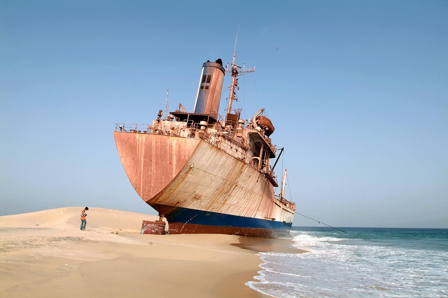 brown and white sail boat Africa ship abandoned wreck nautical vessel 2k