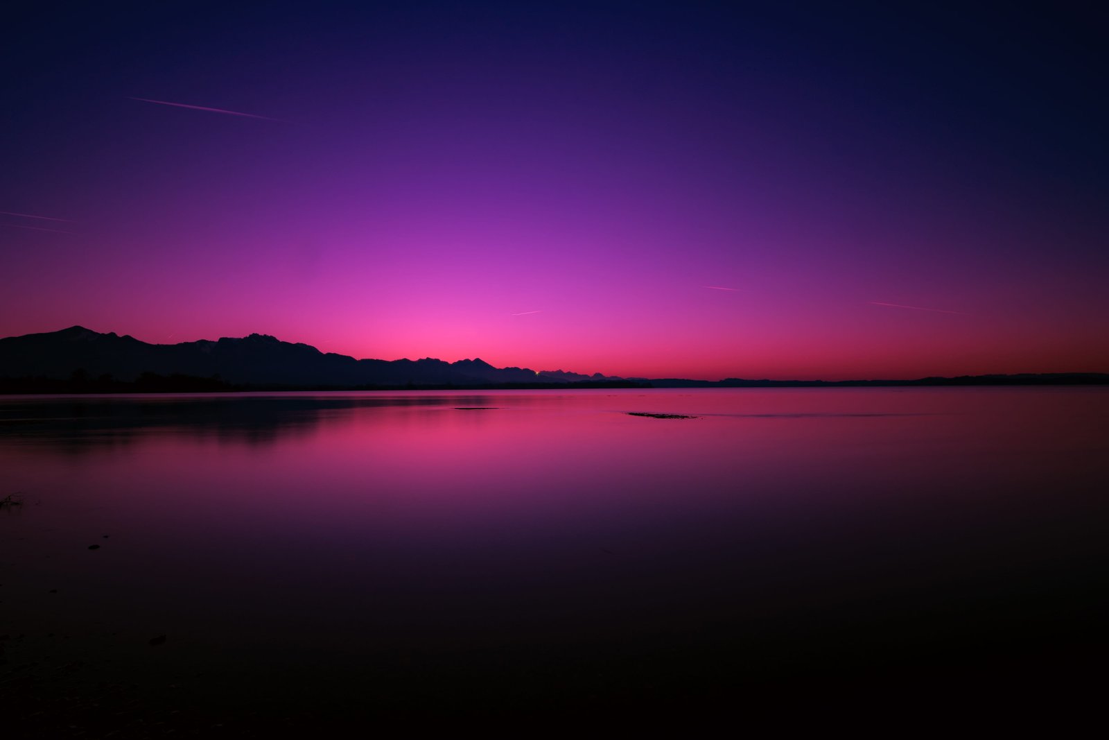 Calm Body Of Water backlit Chiemsee dawn desktop backgrounds 91 2k 4k